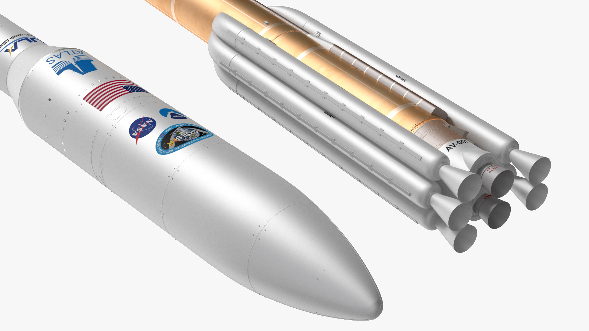 Atlas 500 Series Expendable Launch Vehicle 3D