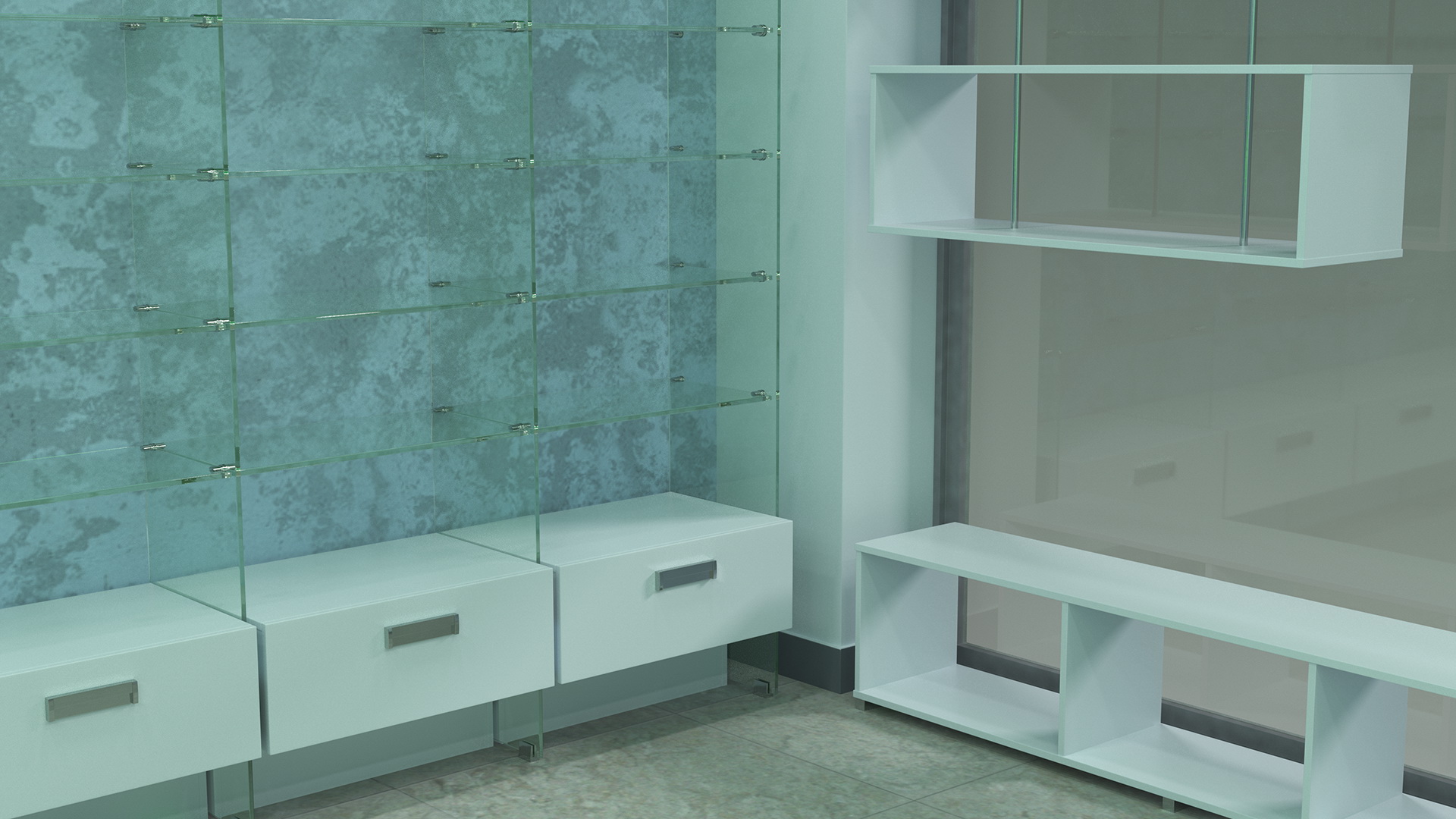 3D model Drug Store Interior Green