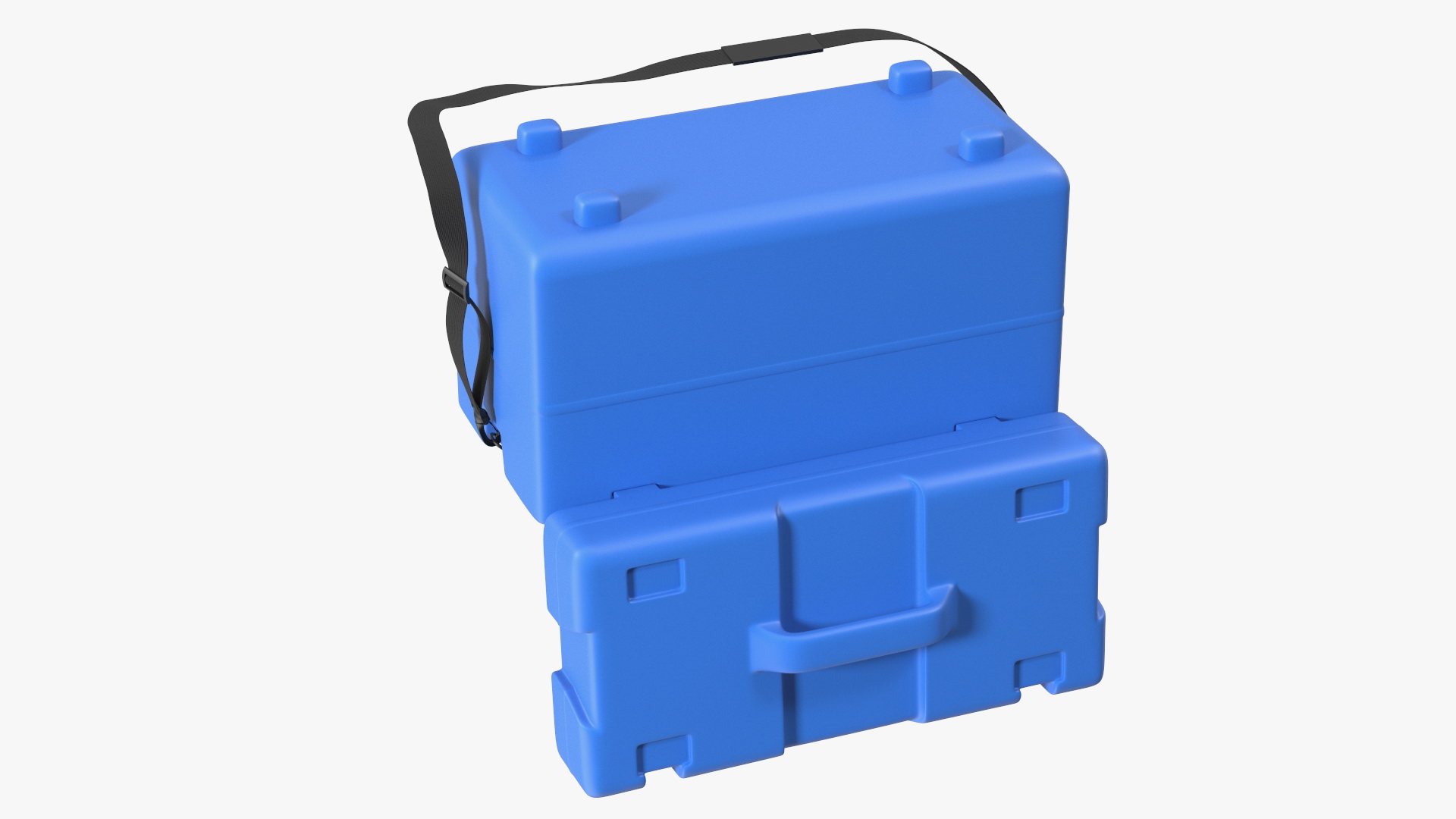 3D Open Vaccine Transport Box Blue