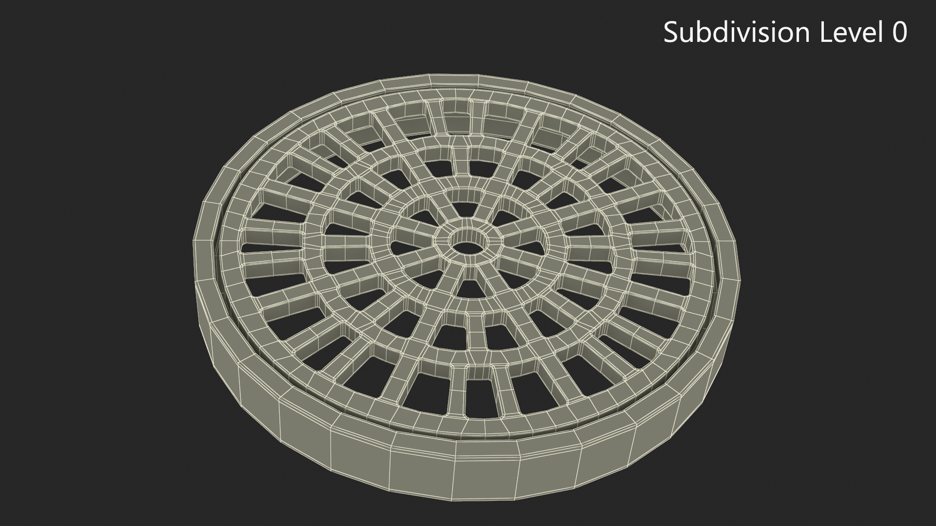 3D Water Drain Cover Round model