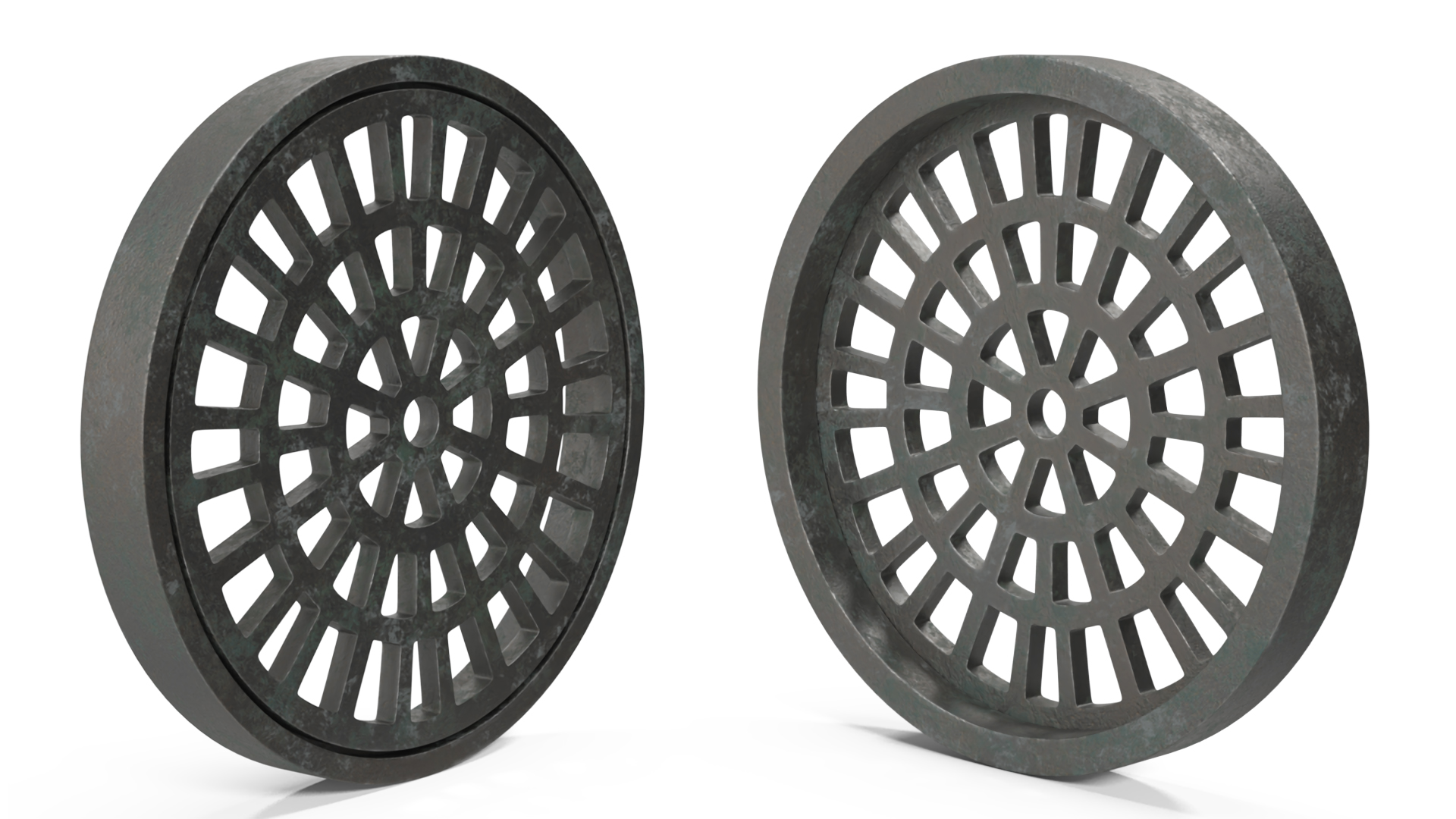 3D Water Drain Cover Round model