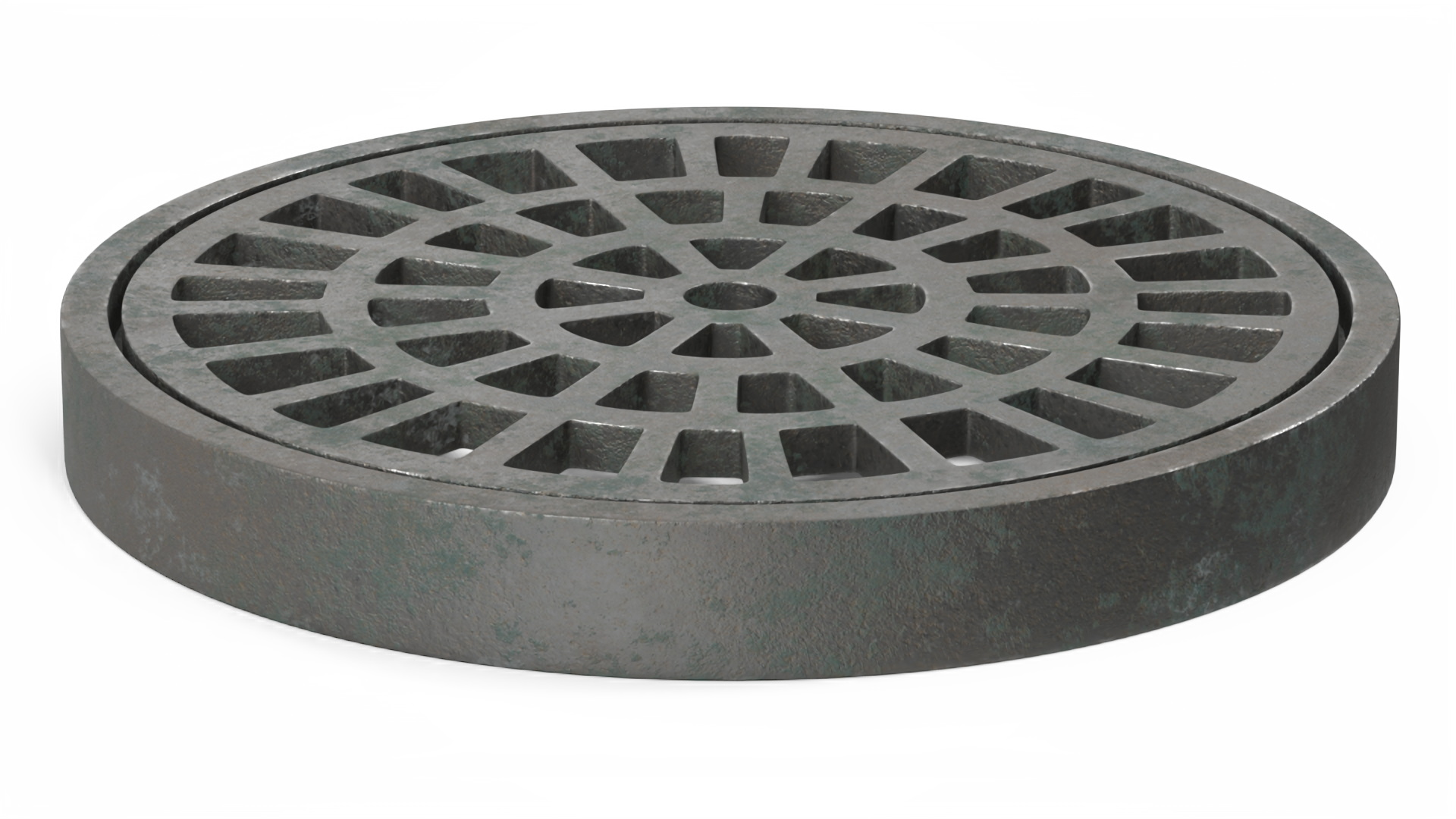 3D Water Drain Cover Round model