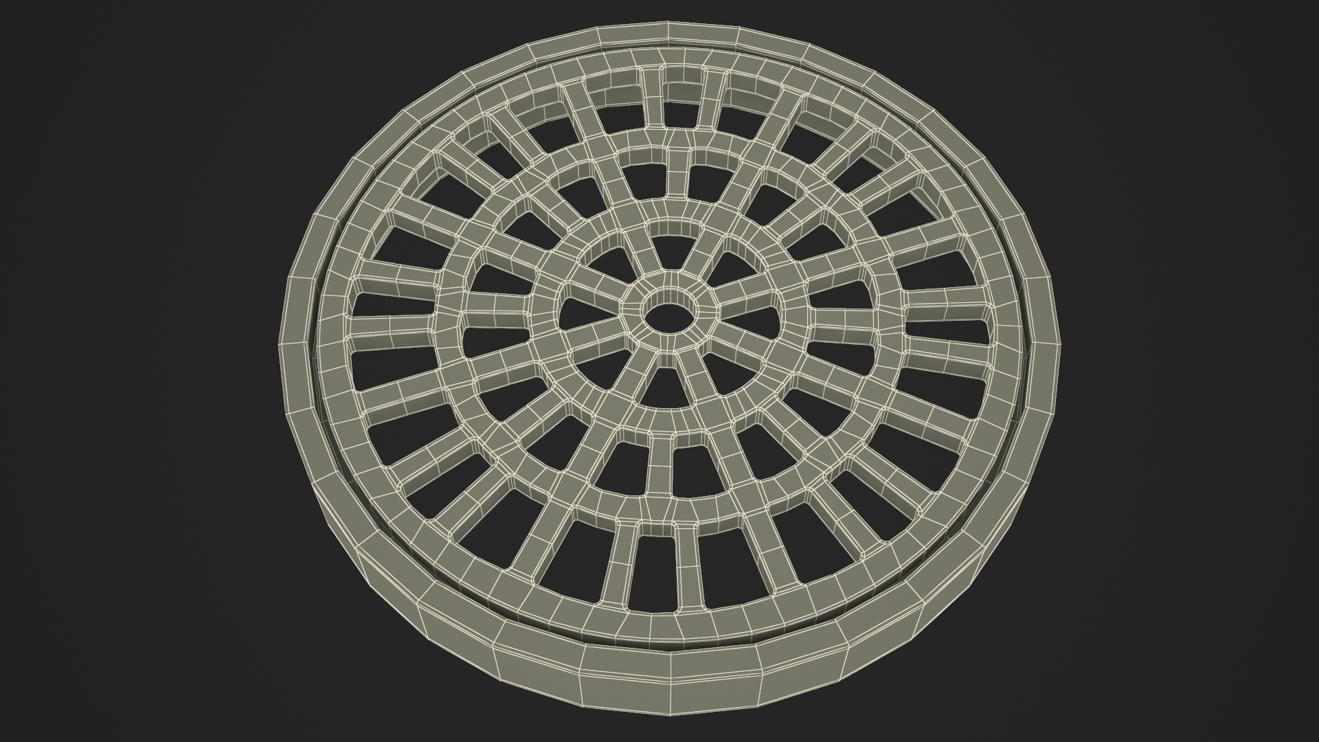 3D Water Drain Cover Round model