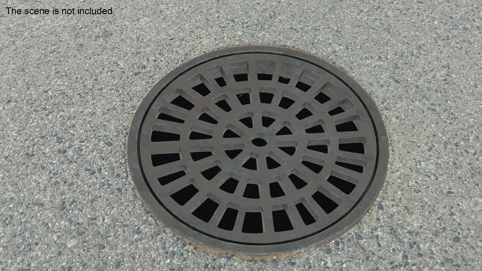 3D Water Drain Cover Round model