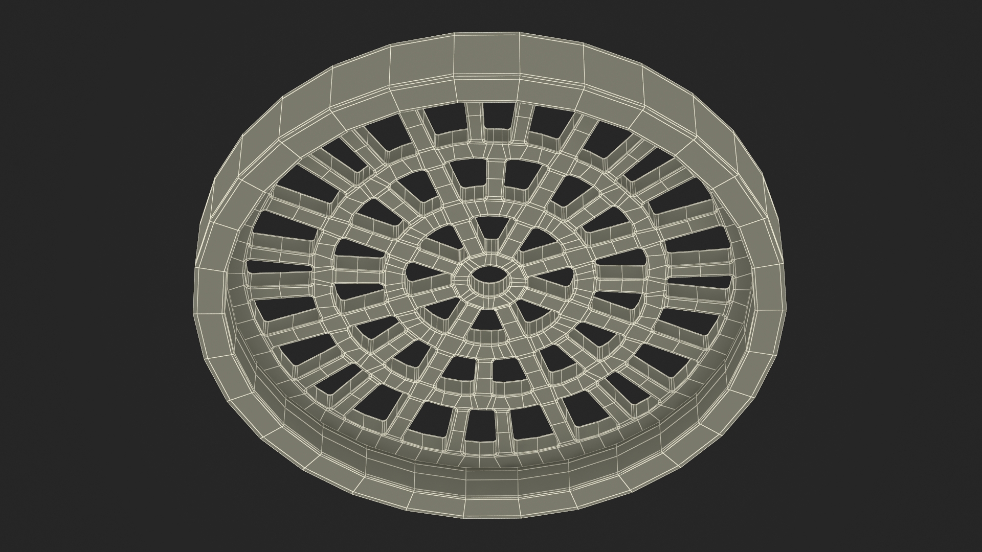 3D Water Drain Cover Round model