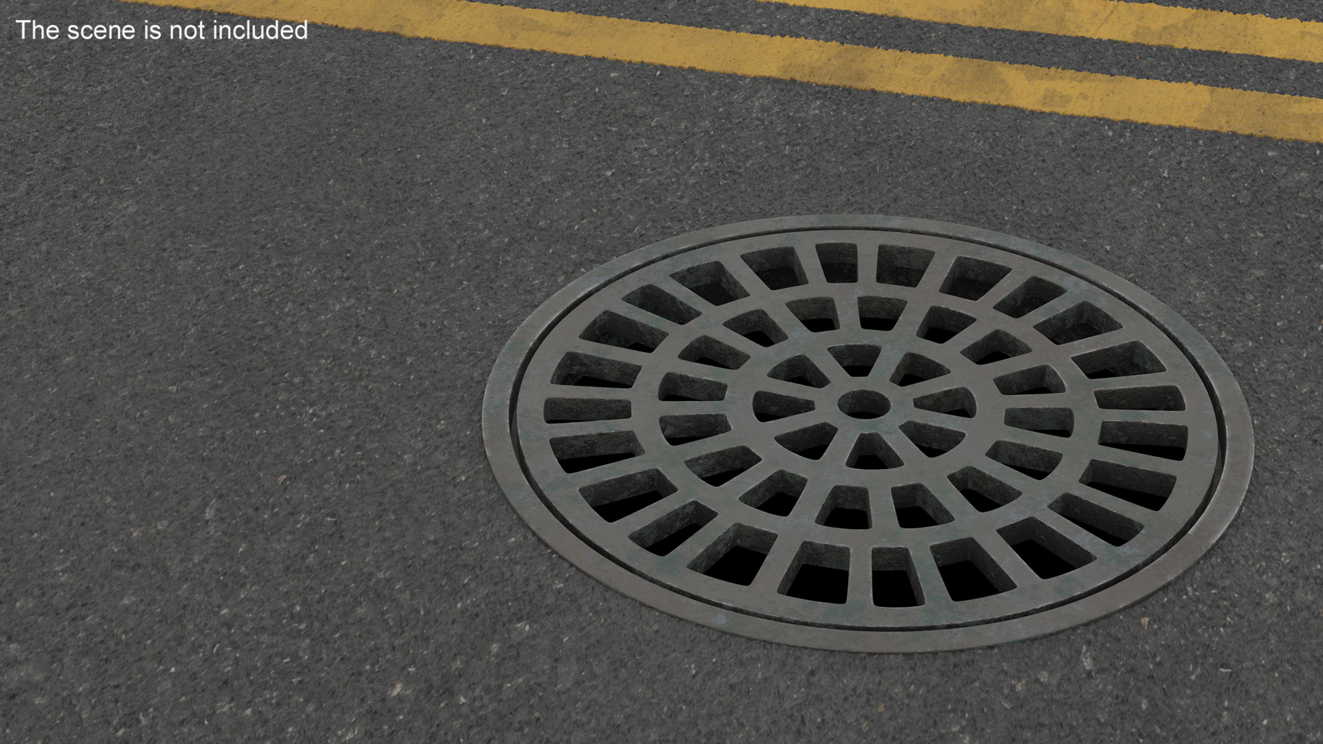 3D Water Drain Cover Round model