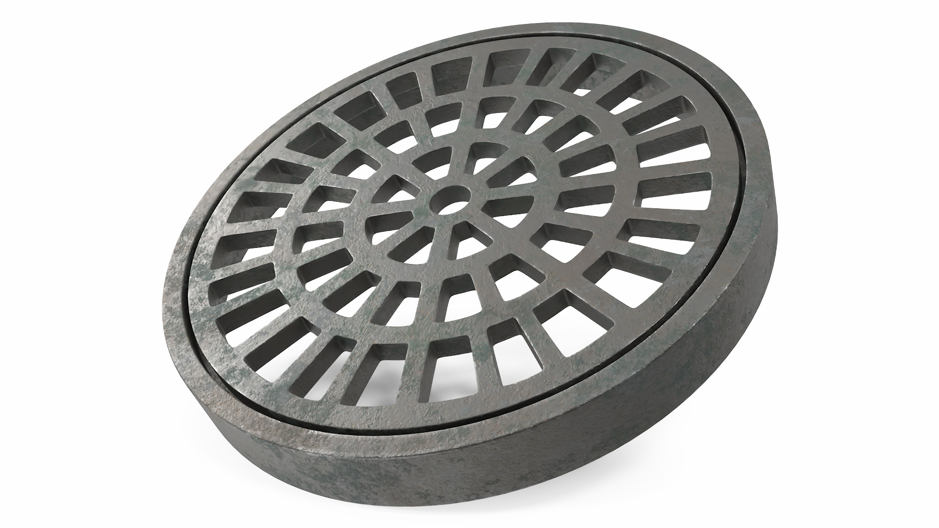 3D Water Drain Cover Round model