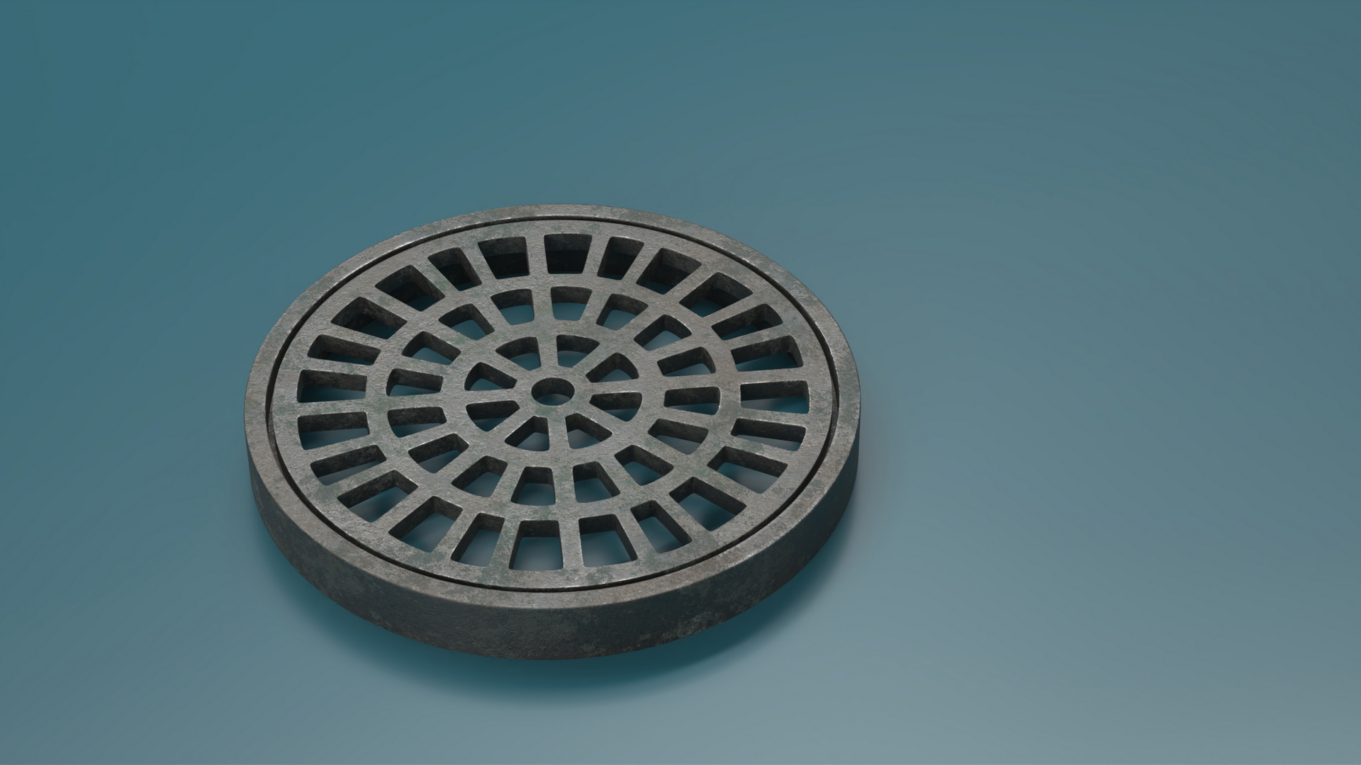 3D Water Drain Cover Round model