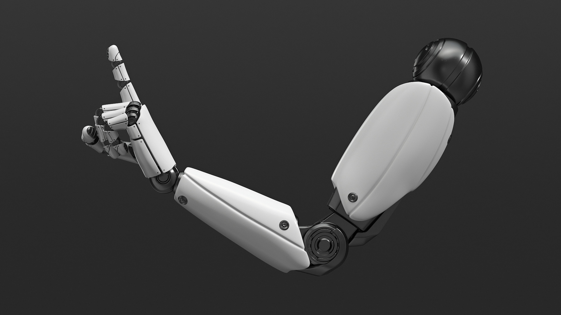3D Hand of Humanoid Robot One Finger Pose model