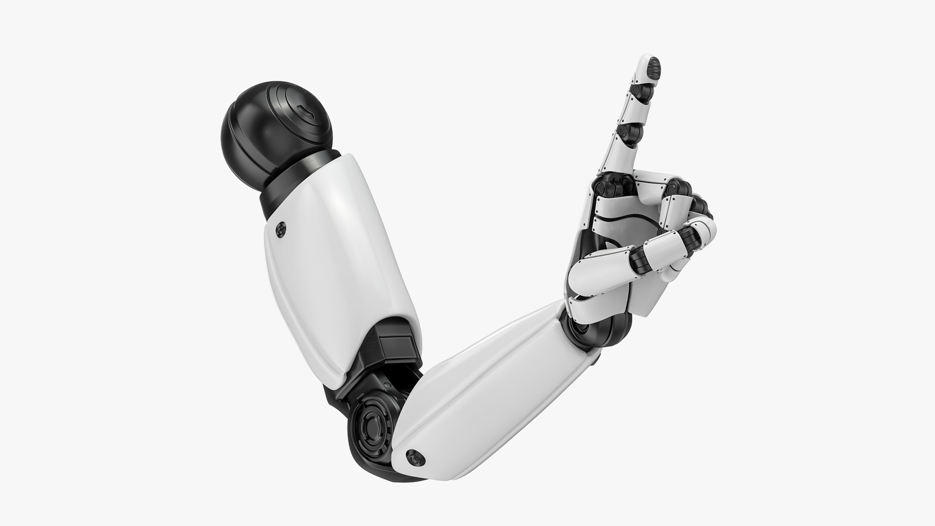 3D Hand of Humanoid Robot One Finger Pose model