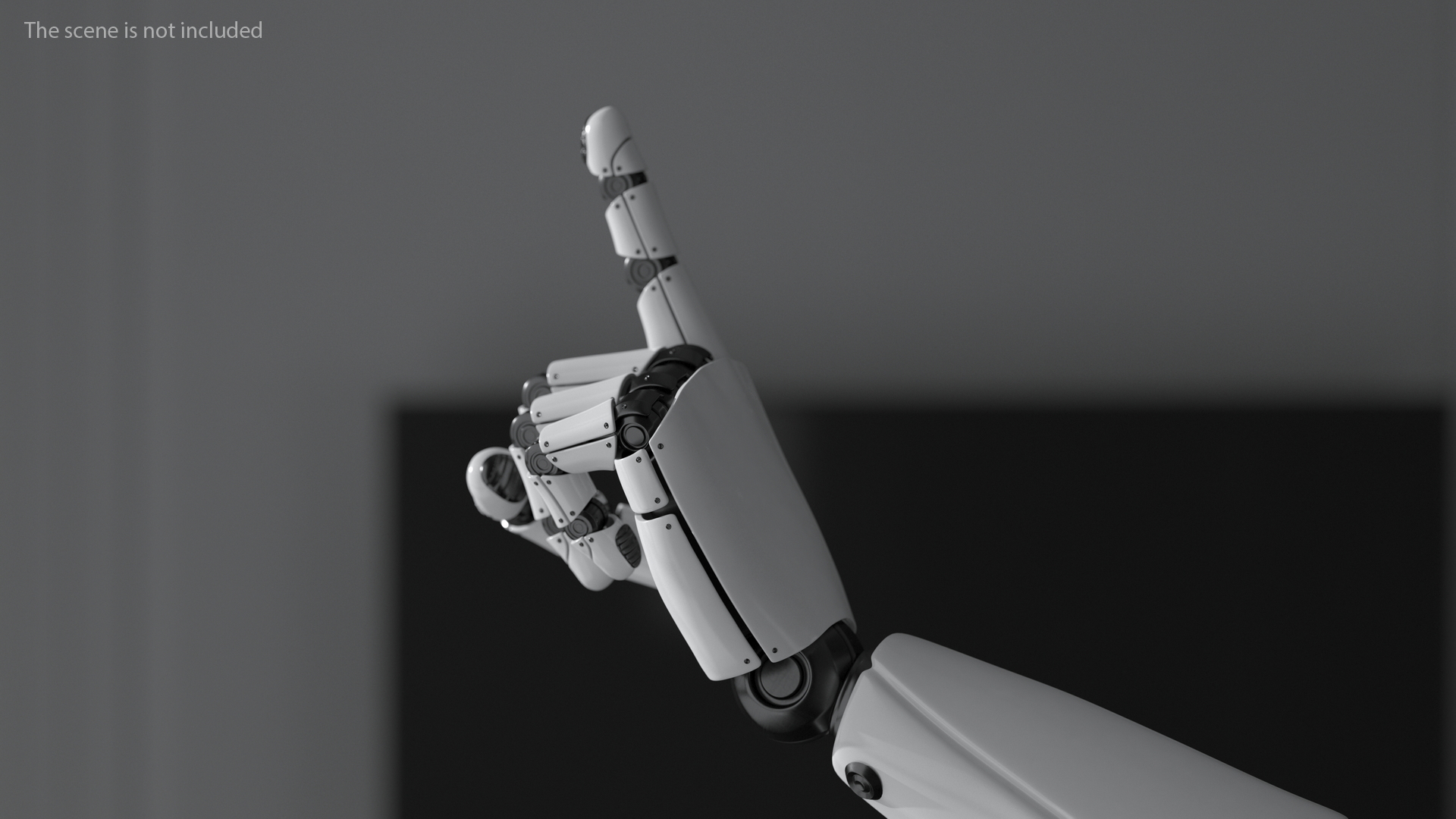3D Hand of Humanoid Robot One Finger Pose model