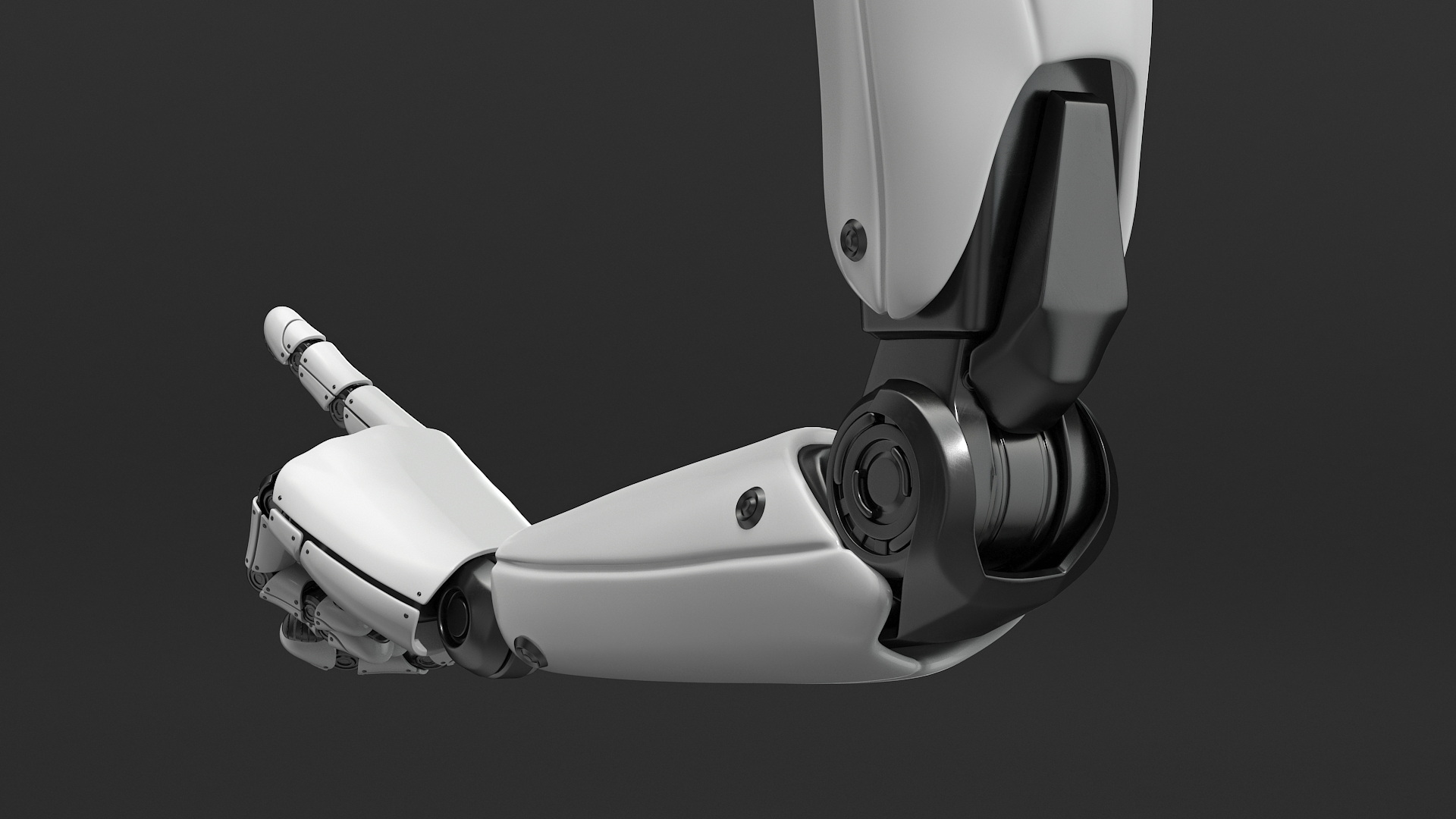 3D Hand of Humanoid Robot One Finger Pose model