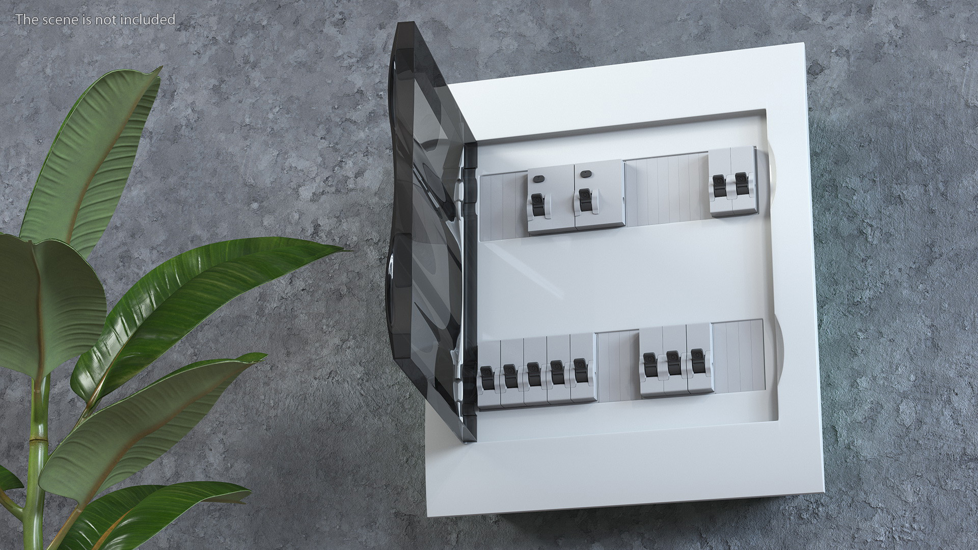 Electrical Enclosure with Circuit Breakers 3D