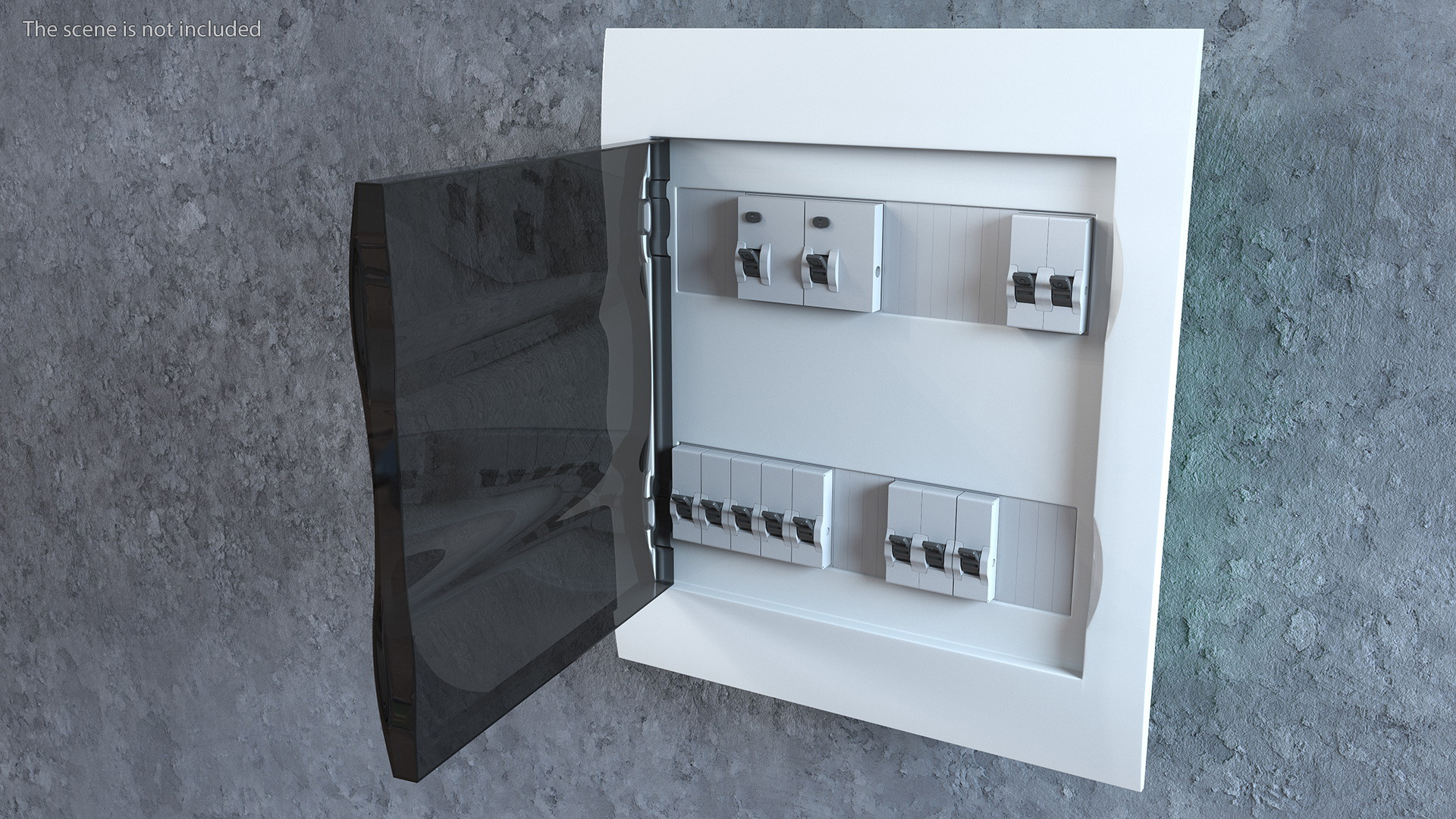 Electrical Enclosure with Circuit Breakers 3D