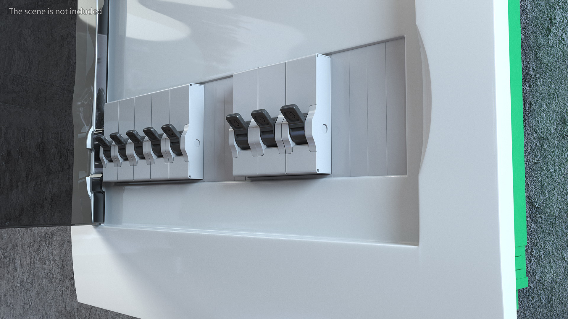 Electrical Enclosure with Circuit Breakers 3D