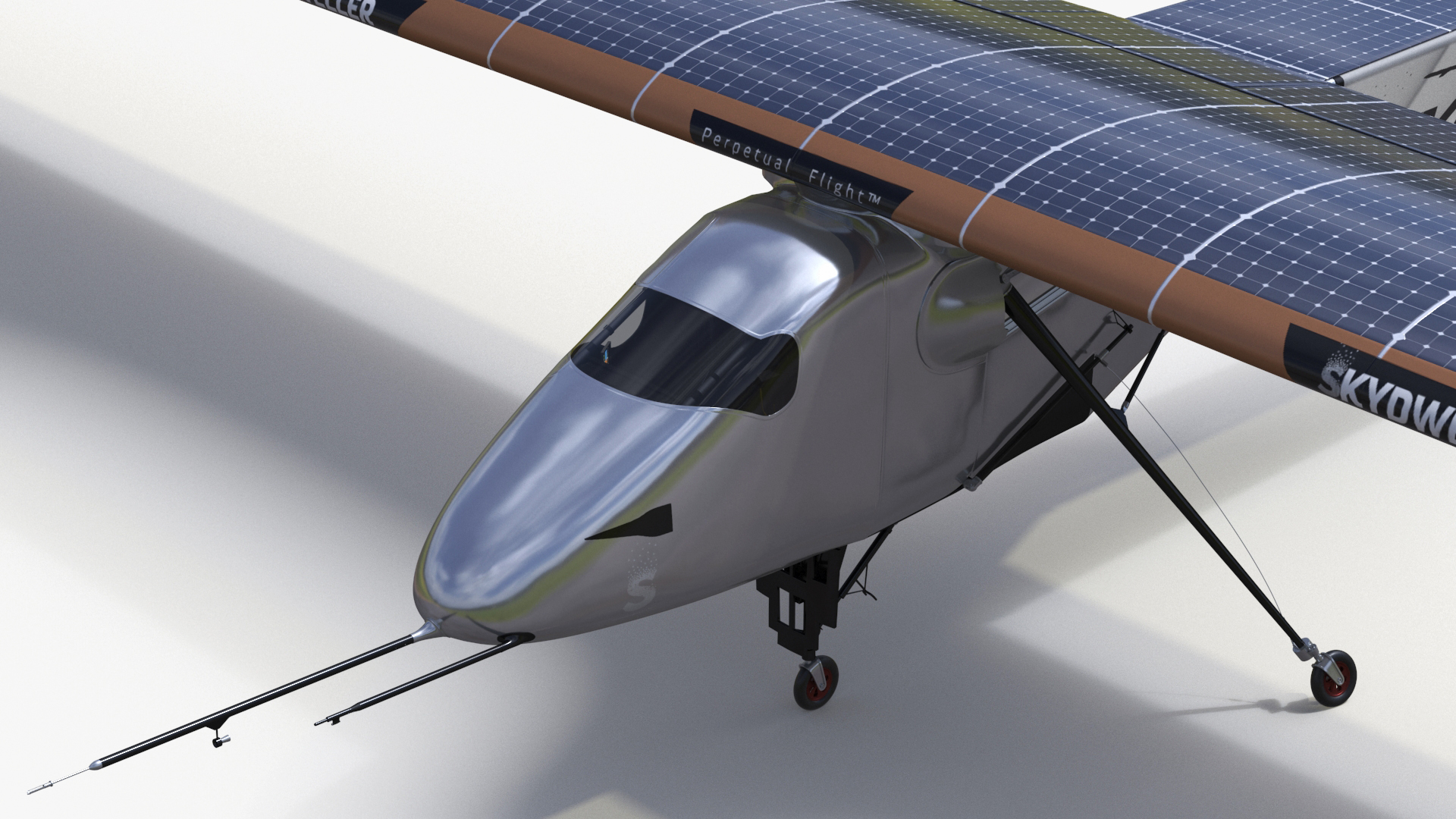 Solar Plane Skydweller Rigged 3D model