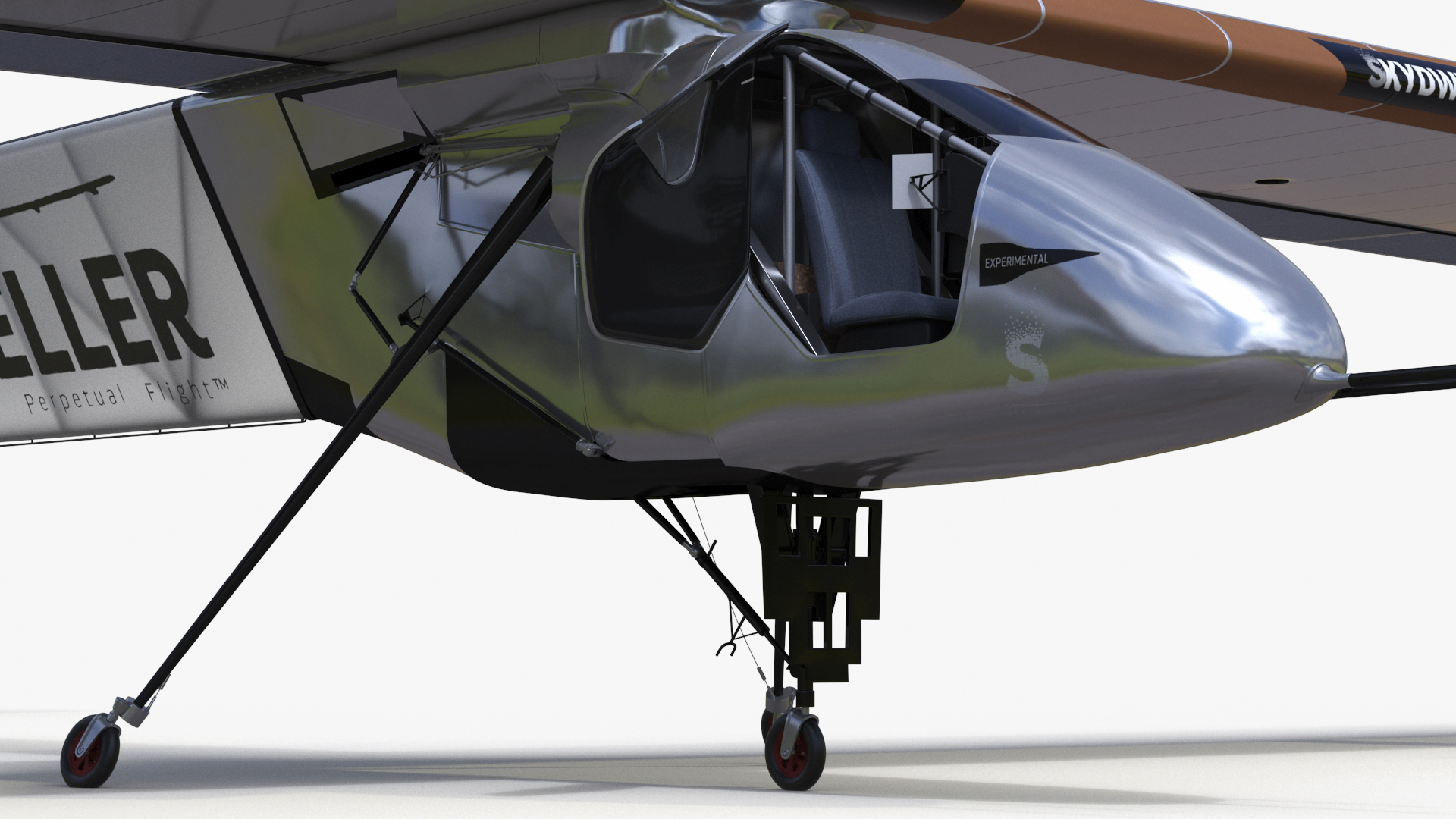 Solar Plane Skydweller Rigged 3D model