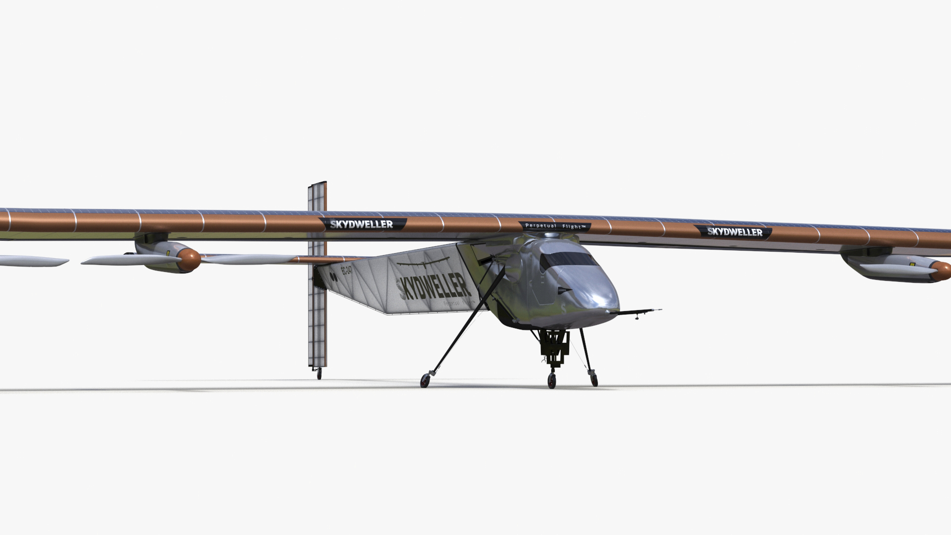 Solar Plane Skydweller Rigged 3D model