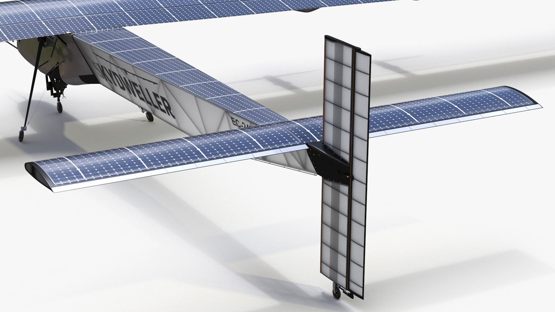 Solar Plane Skydweller Rigged 3D model