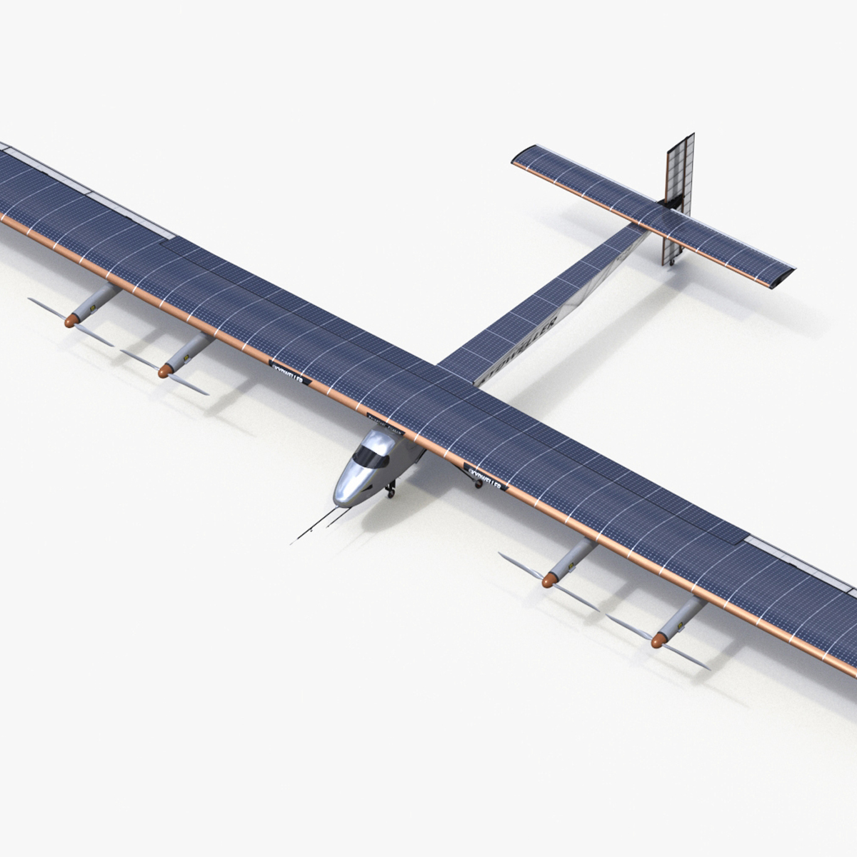 Solar Plane Skydweller Rigged 3D model