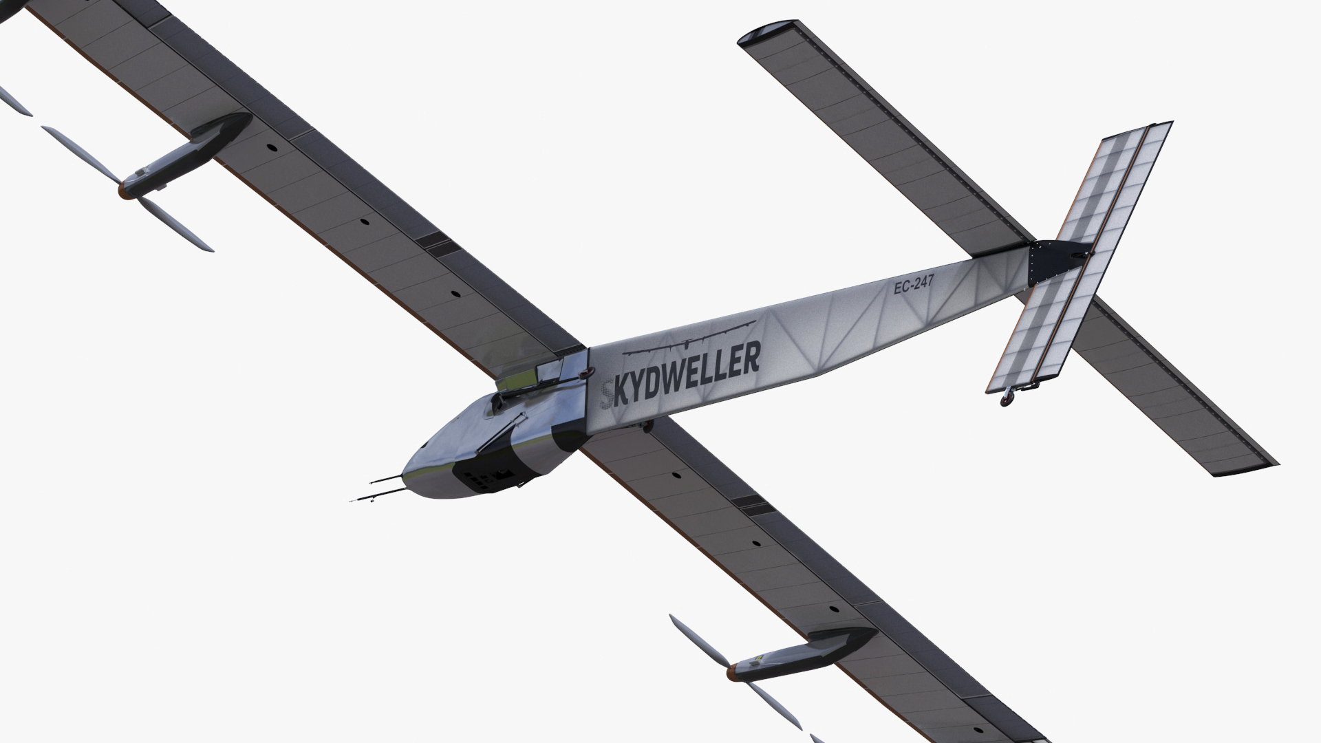 Solar Plane Skydweller Rigged 3D model