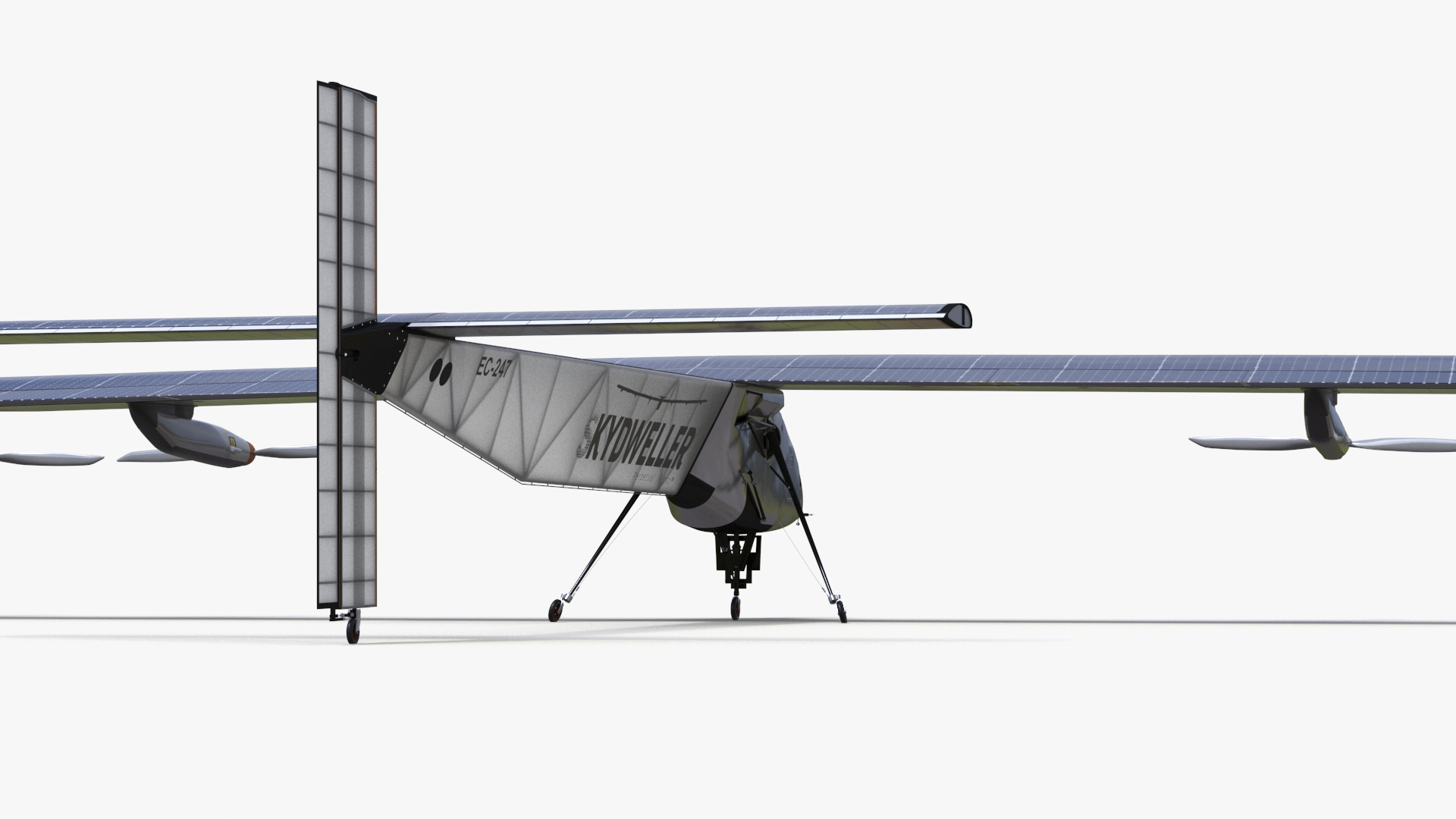 Solar Plane Skydweller Rigged 3D model