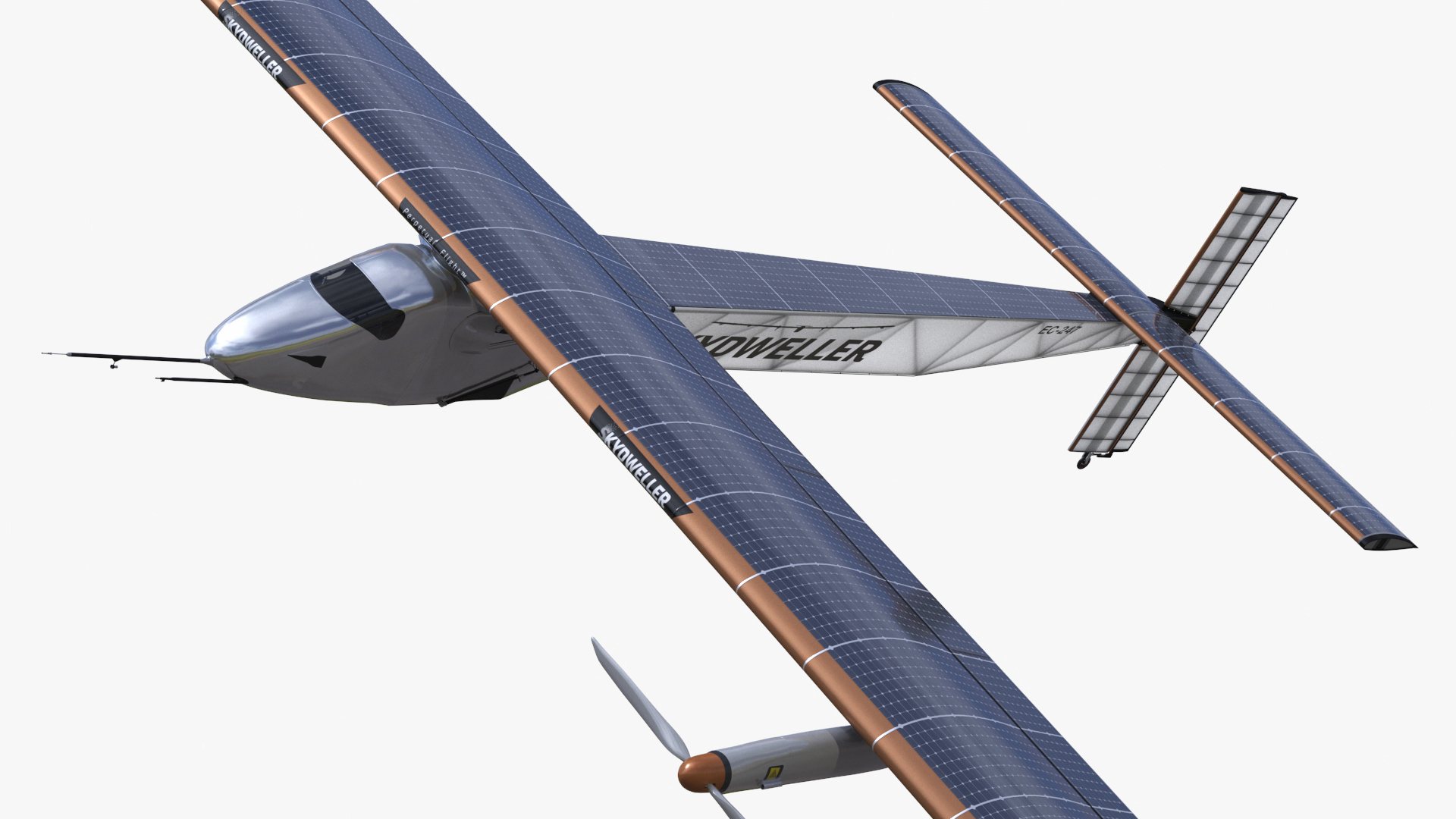 Solar Plane Skydweller Rigged 3D model