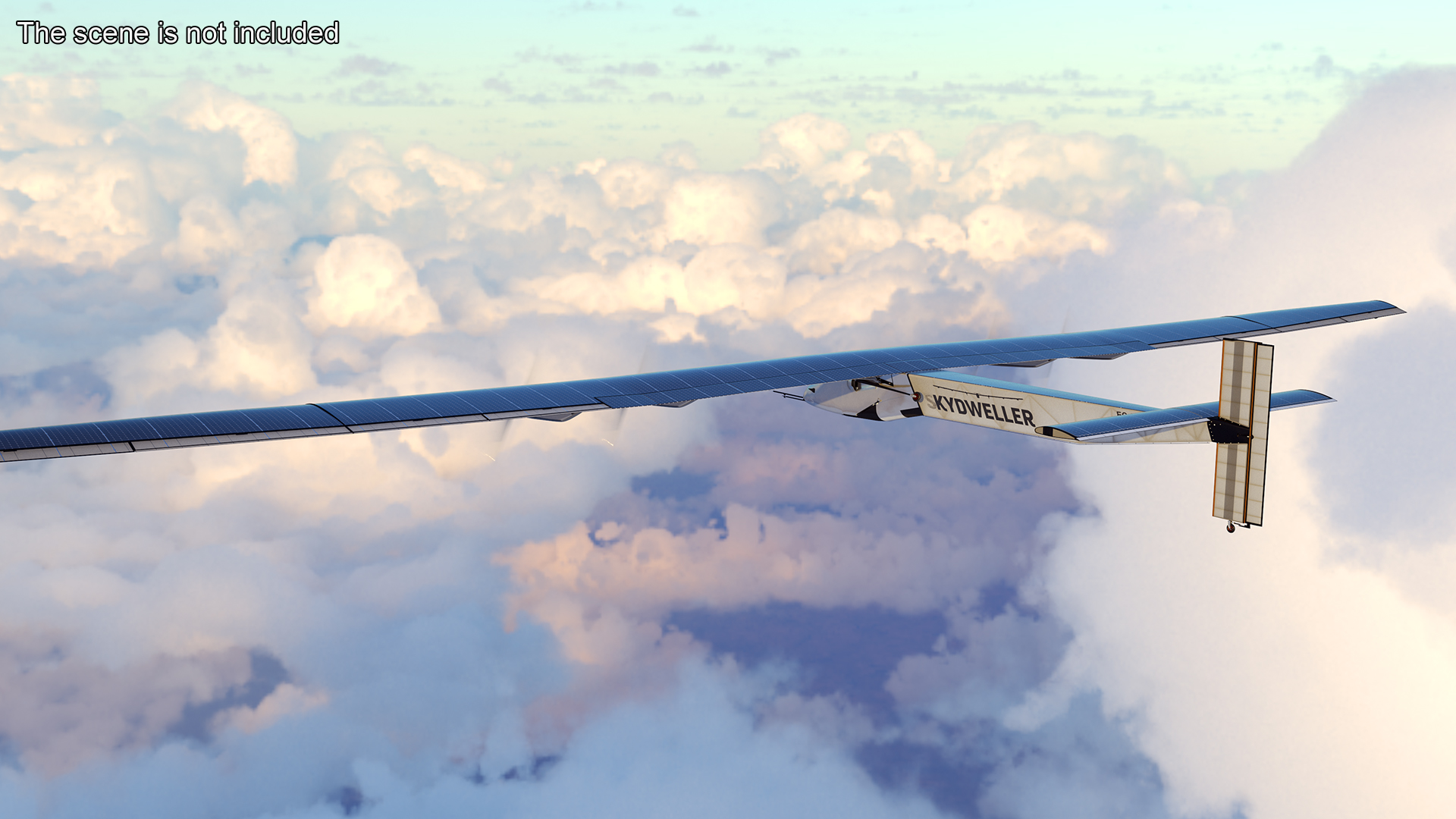 Solar Plane Skydweller Rigged 3D model