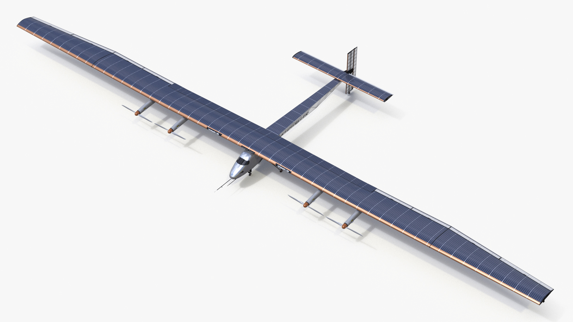 Solar Plane Skydweller Rigged 3D model