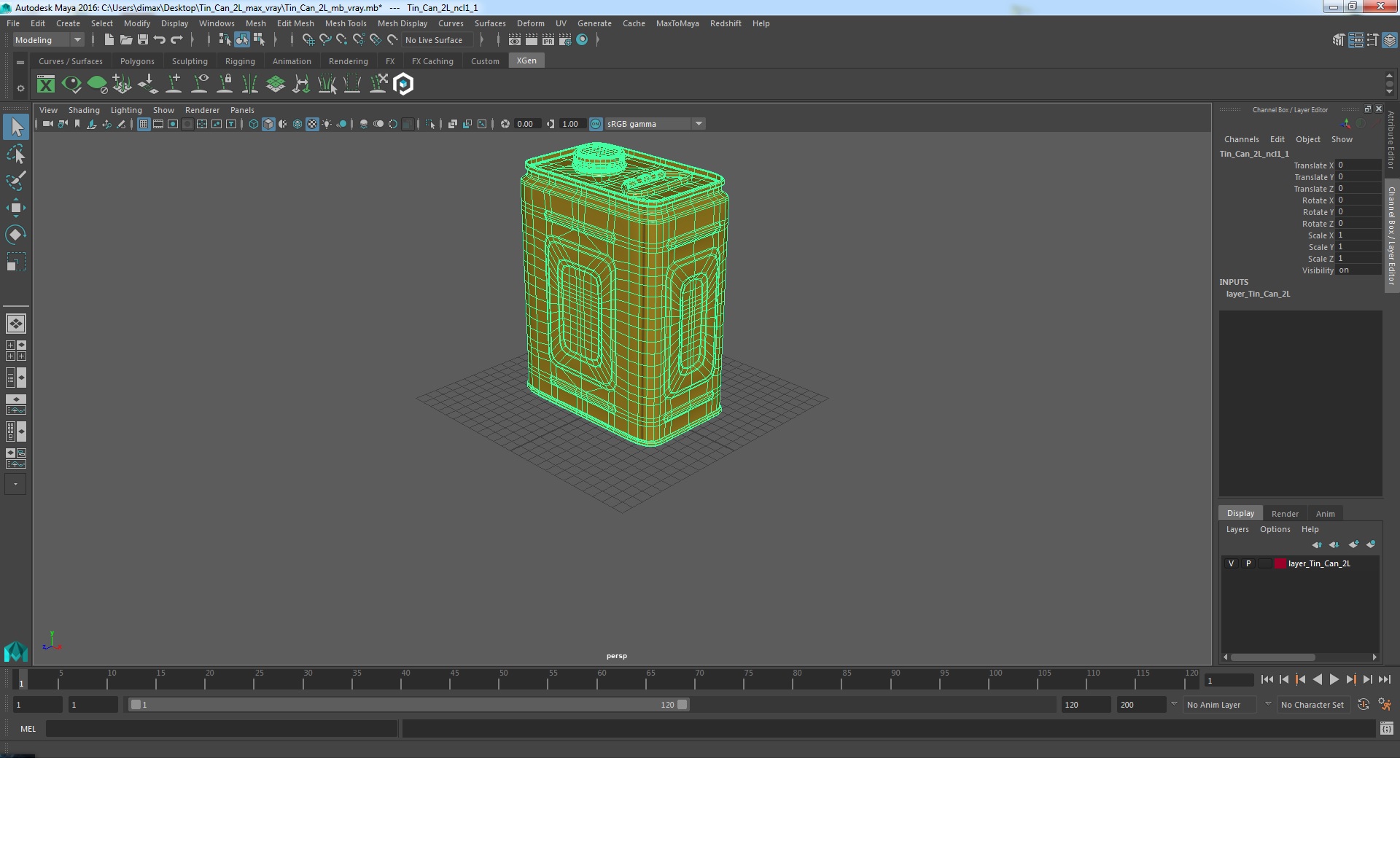 3D model Tin Can 2L