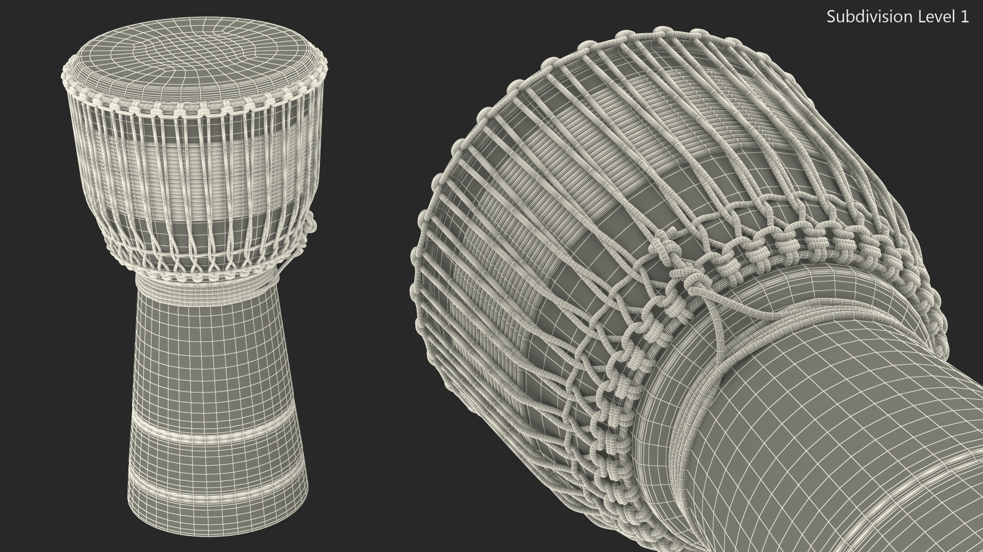 3D Wood Djembe
