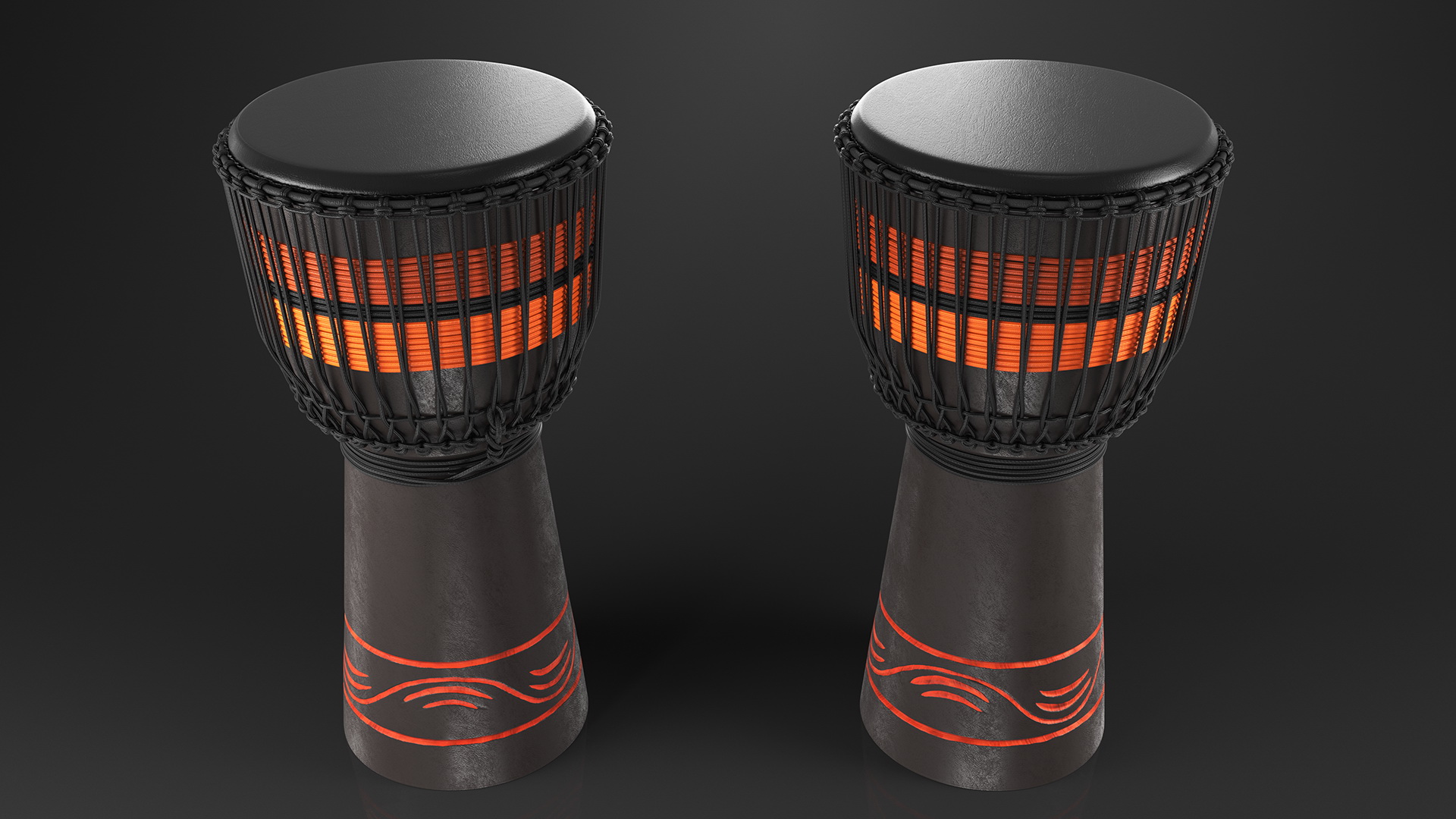 3D Wood Djembe