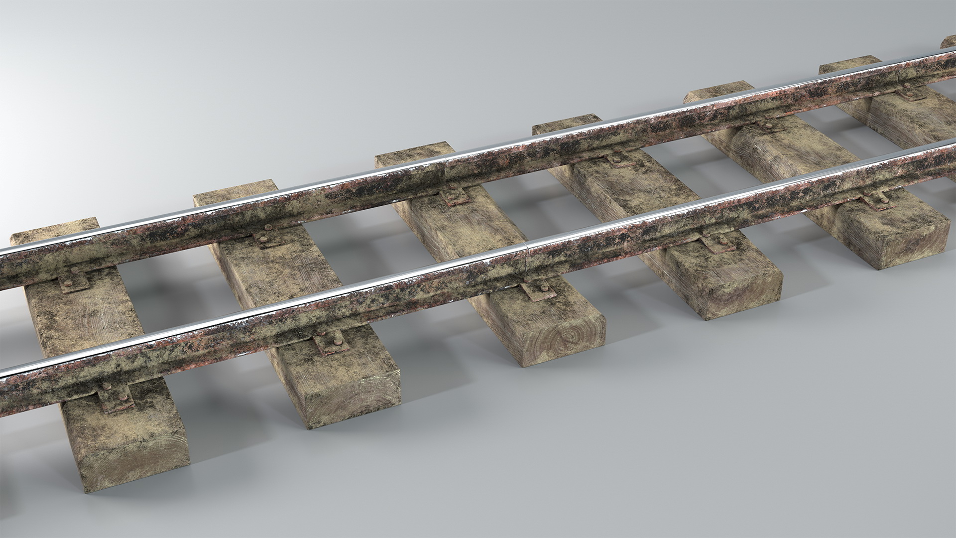 3D Mining Railway Section Dusty model