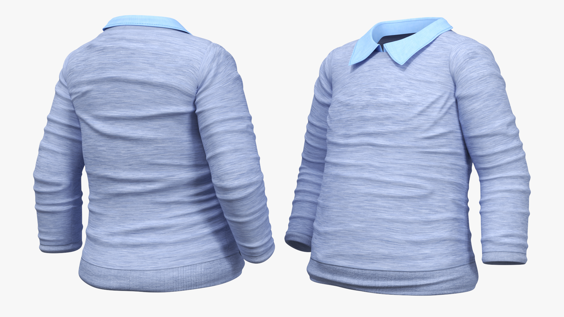 3D model Child in Fall Clothes Standing Pose