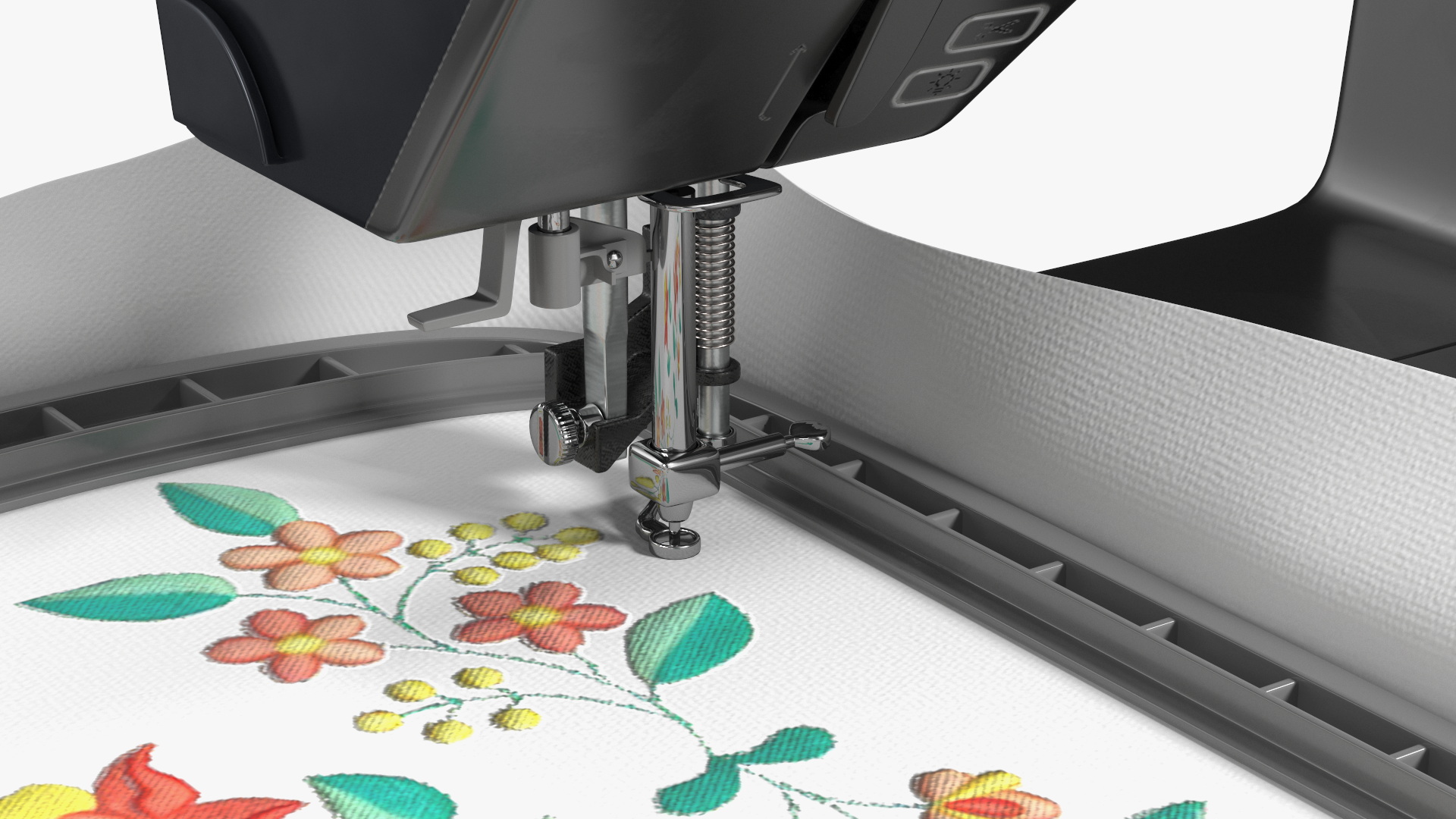 3D Sewing Black Printer Screen On Rigged for Maya