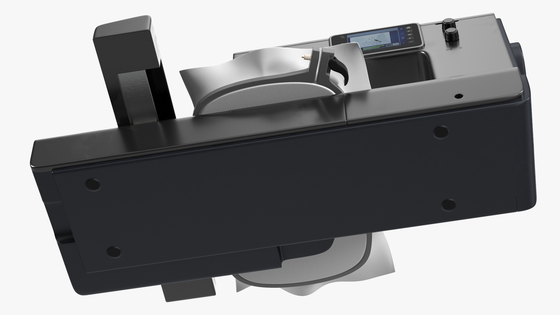 3D Sewing Black Printer Screen On Rigged for Maya