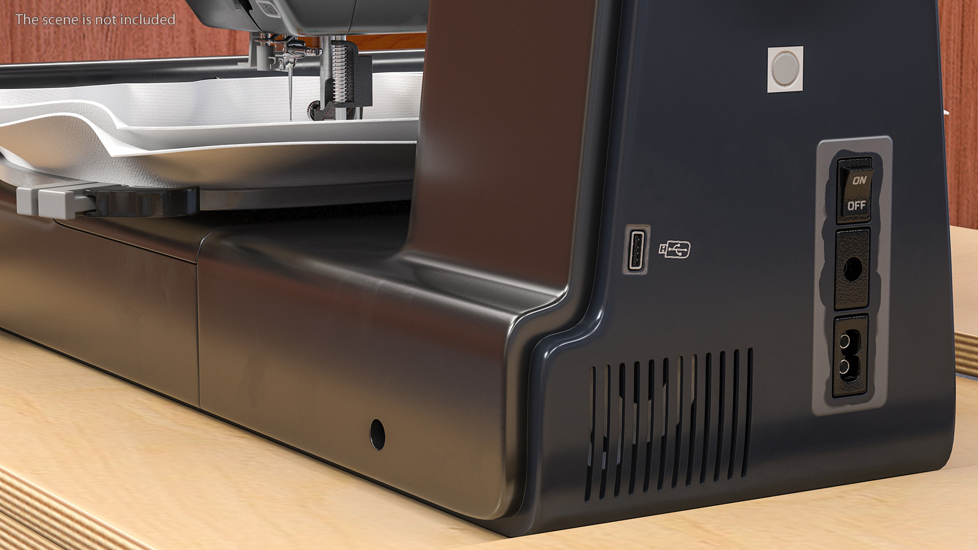 3D Sewing Black Printer Screen On Rigged for Maya