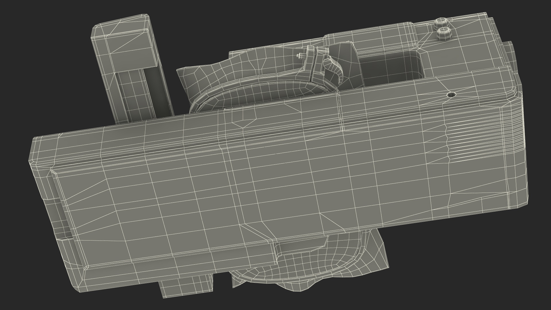 3D Sewing Black Printer Screen On Rigged for Maya