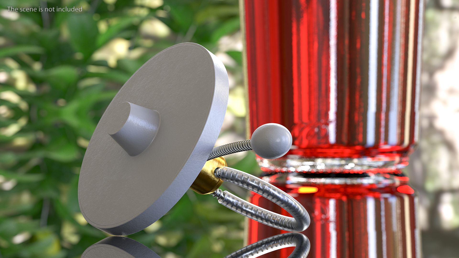 Bottle Anti Theft Tag with Metal Cable White 3D model