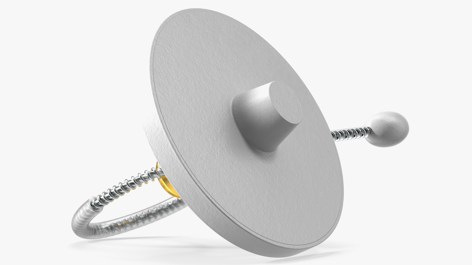 Bottle Anti Theft Tag with Metal Cable White 3D model