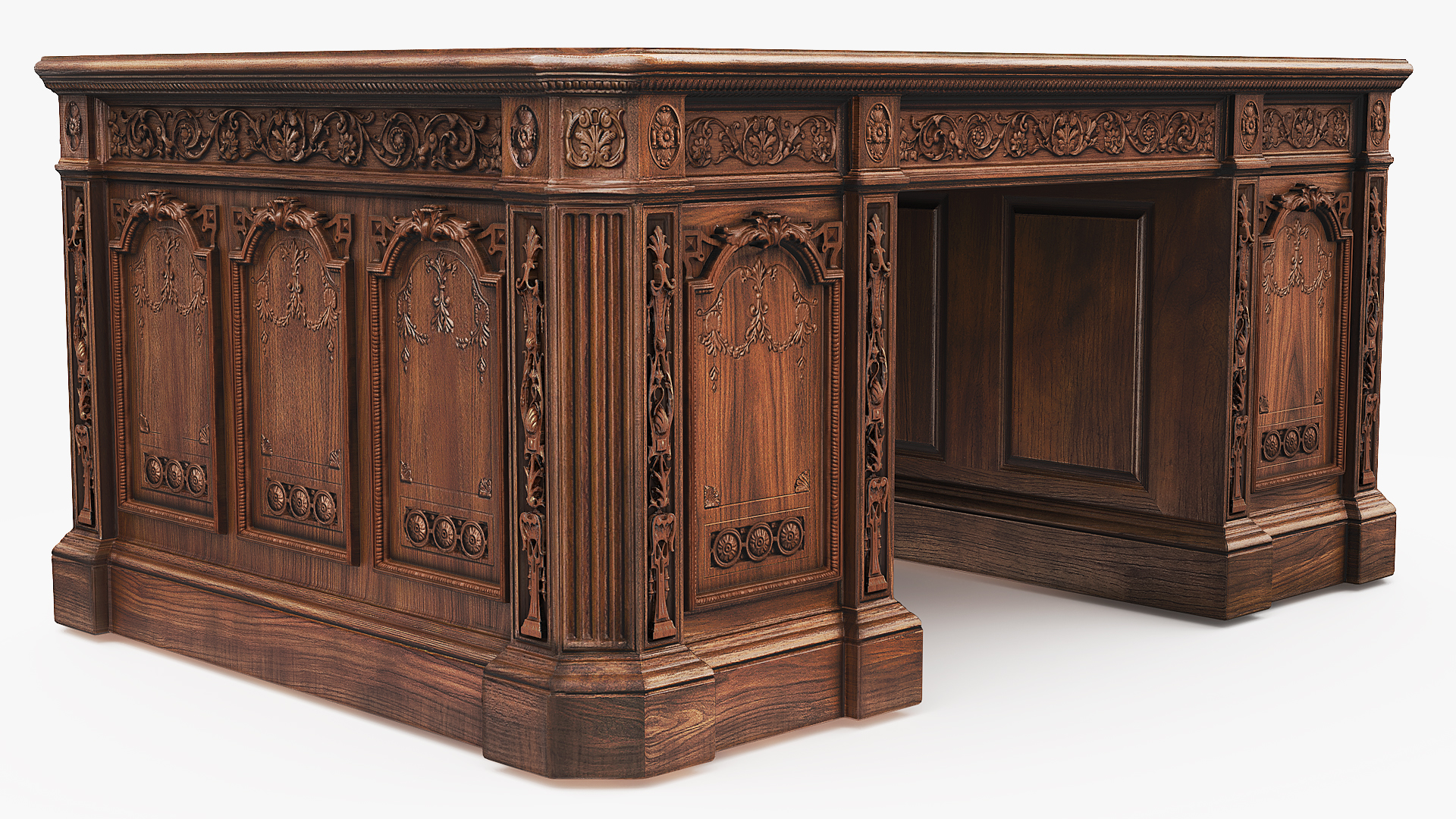 Oval Office Presidential Desk Brown - view 4