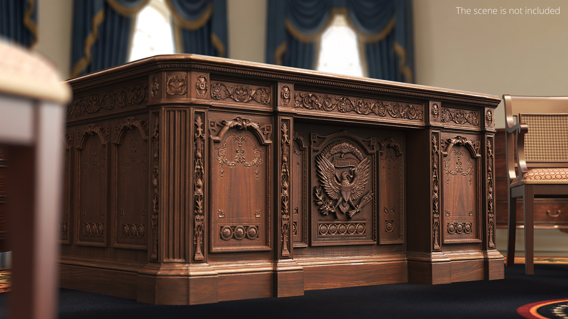 Oval Office Presidential Desk Brown - view 2
