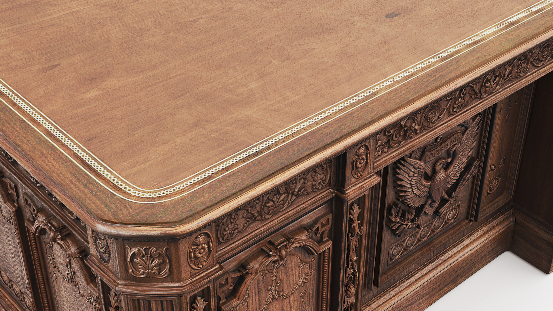 Oval Office Presidential Desk Brown - view 7