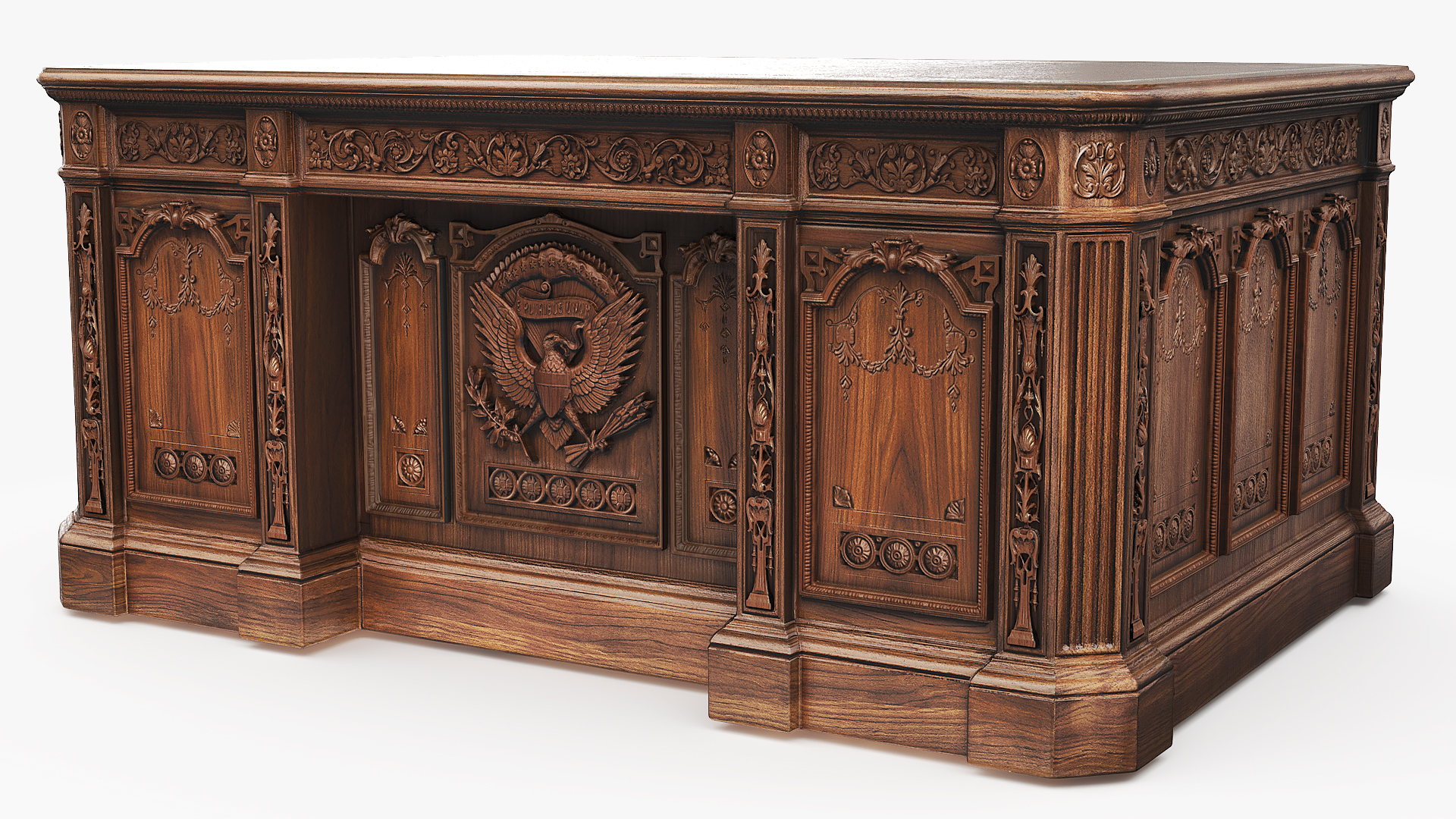 Oval Office Presidential Desk Brown - view 3