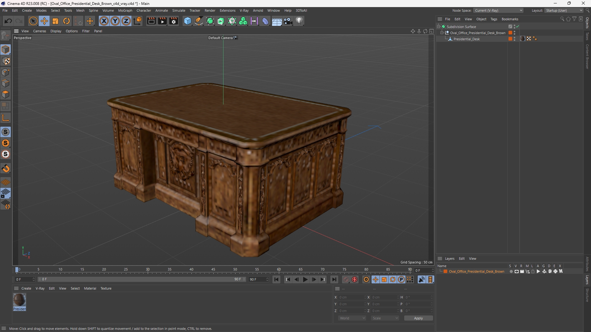 Oval Office Presidential Desk Brown - view 12