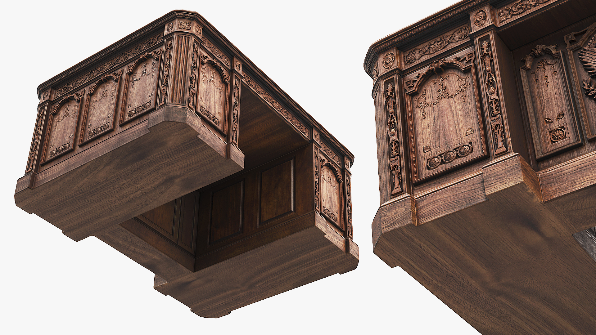 Oval Office Presidential Desk Brown - view 5