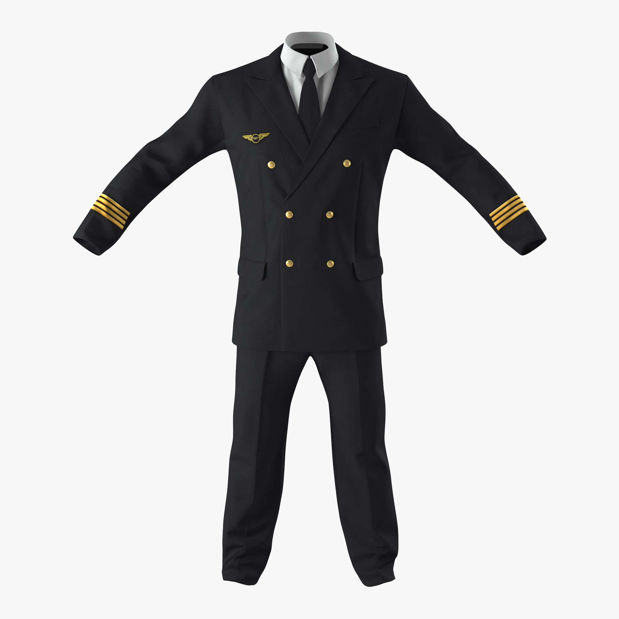Airline Pilot Suit 3D Model