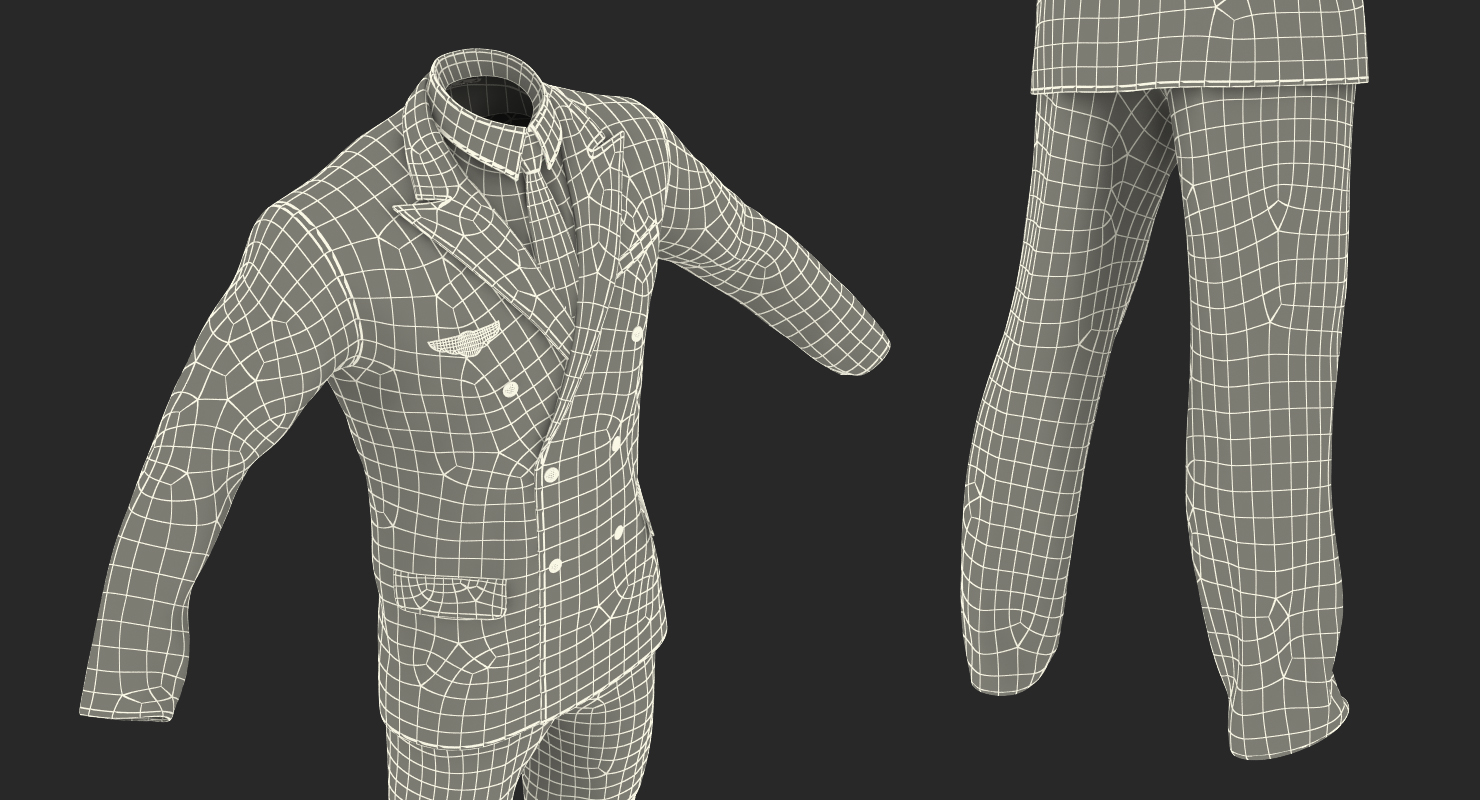 3D Airline Pilot Suit model