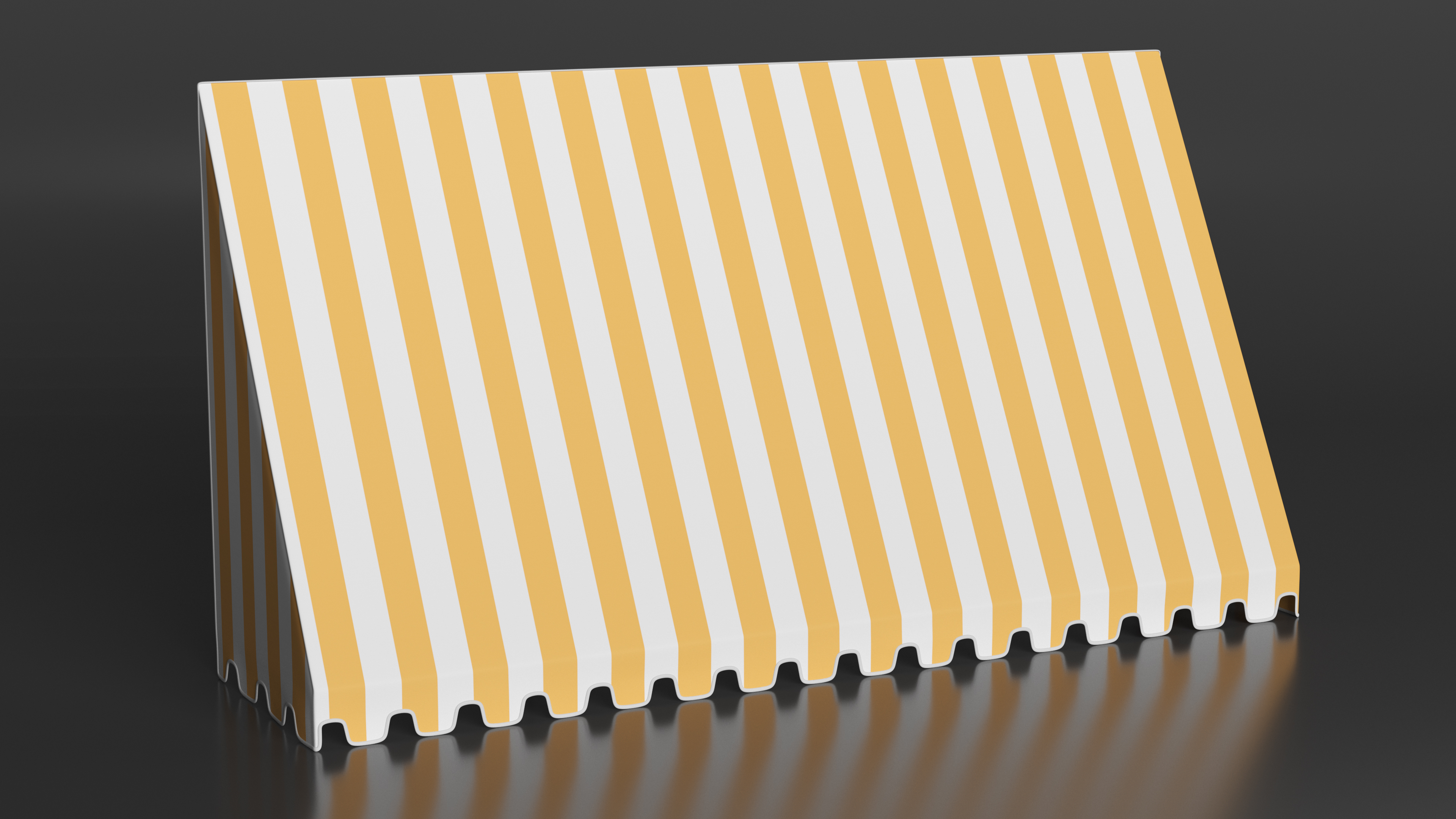 Storefront Awning Tent Striped Orange 3D