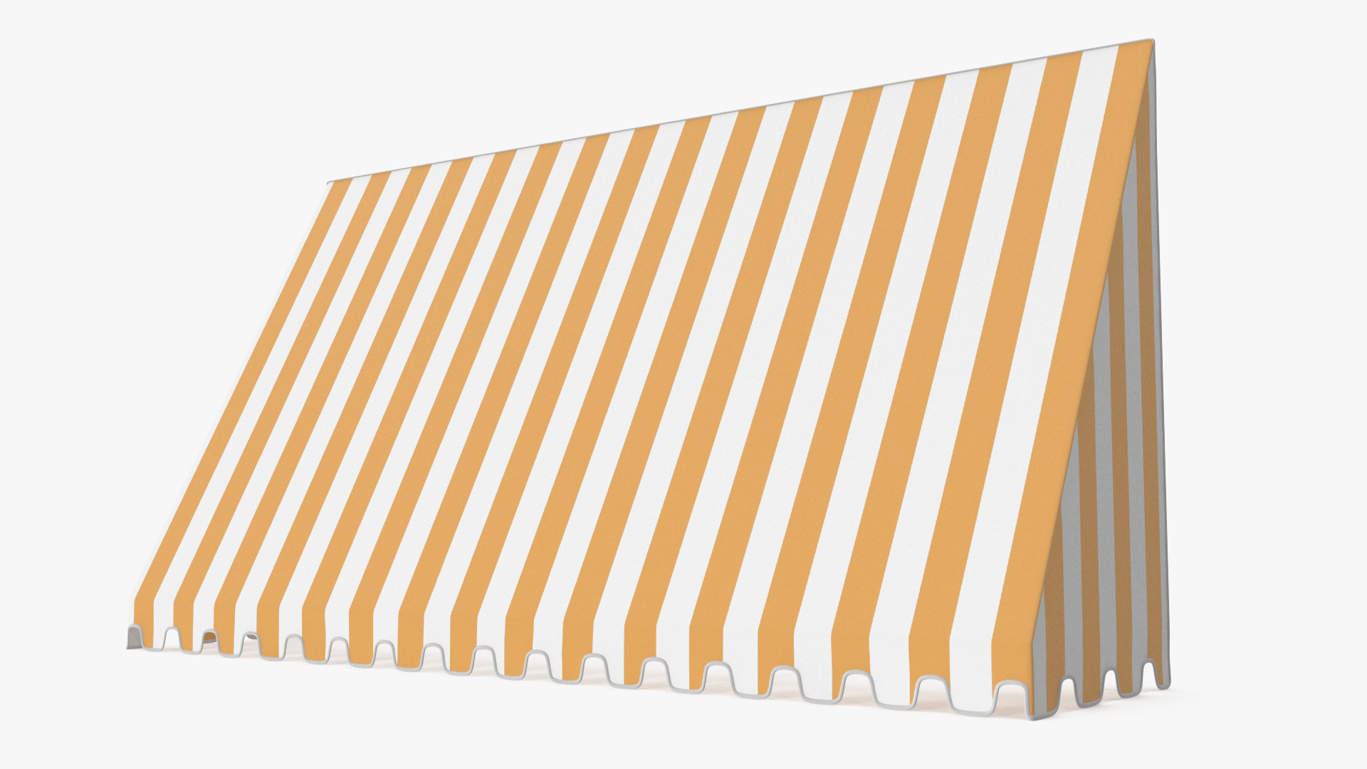 Storefront Awning Tent Striped Orange 3D